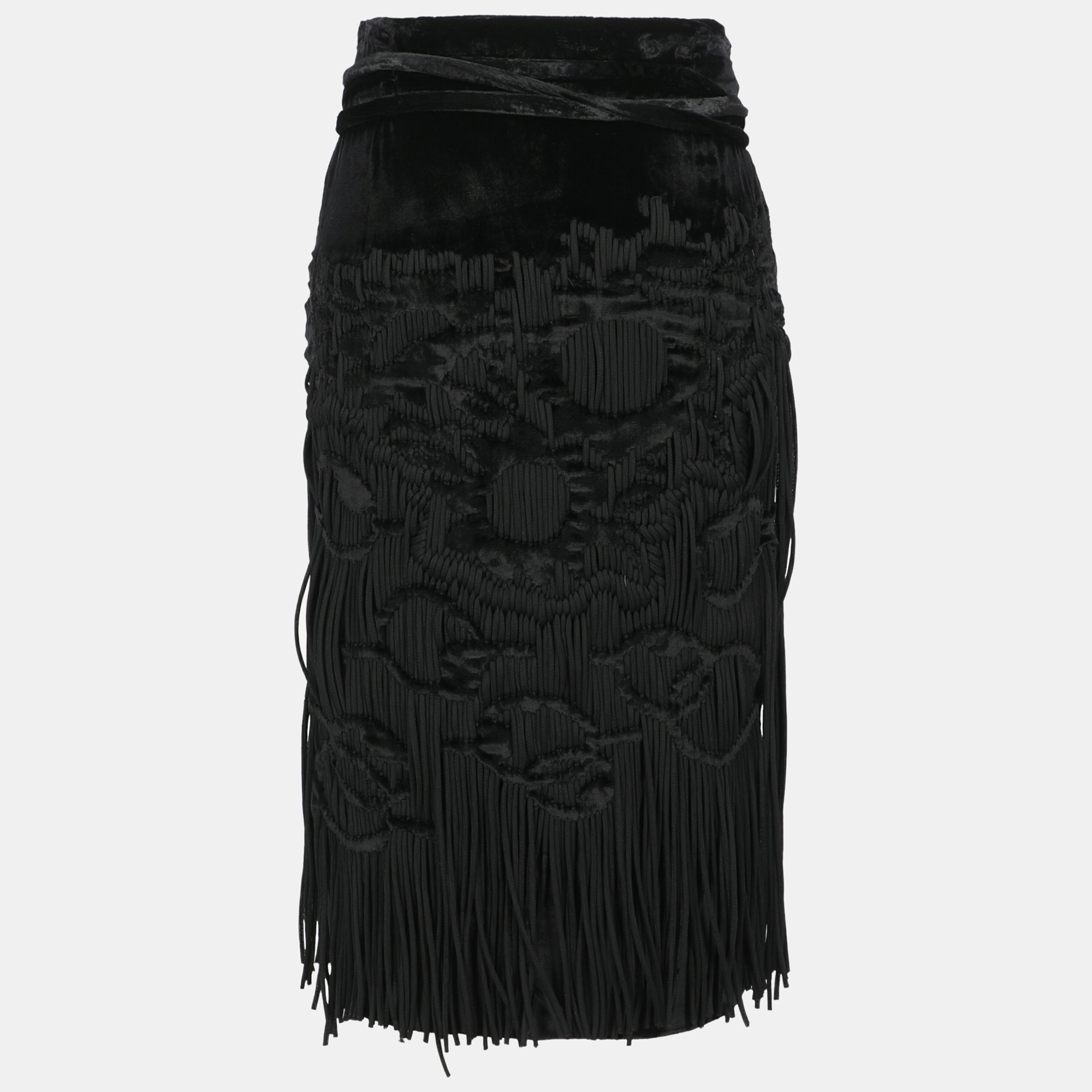 

Saint Laurent Women' Fabric Midi Skirt - Black