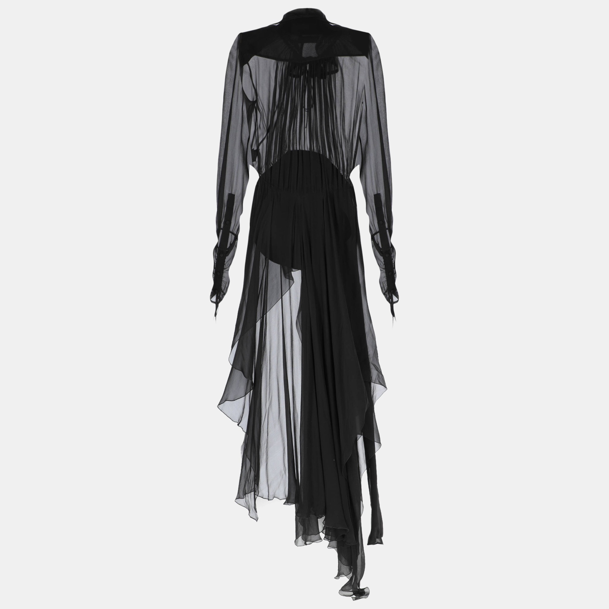 

Saint Laurent Women' Silk Longuette Dress - Black