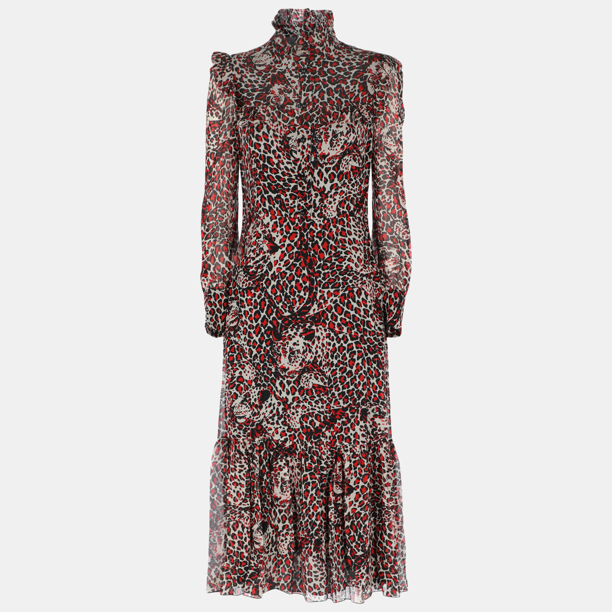 

Saint Laurent Women's Synthetic Fibers Midi Dress - Multicolor