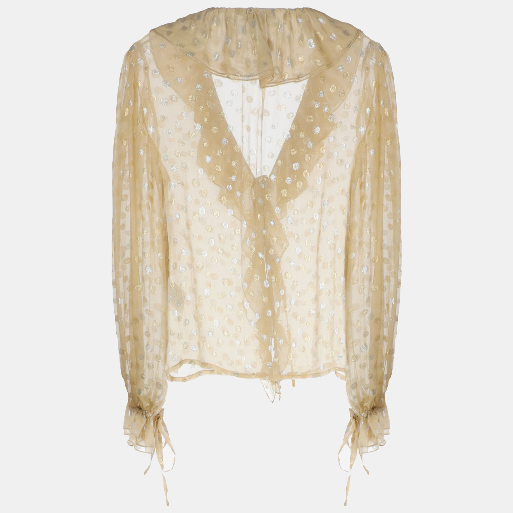 

Saint Laurent Women' Silk Shirt - Gold