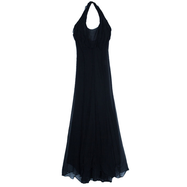 Saint Laurent Paris Rive Gauche Black Halterneck Dress S
