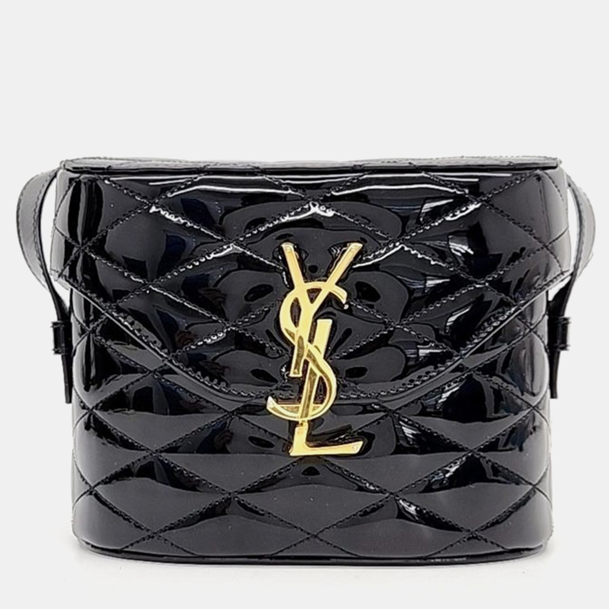 

Saint Laurent Black Patent Leather June Shoulder Bag