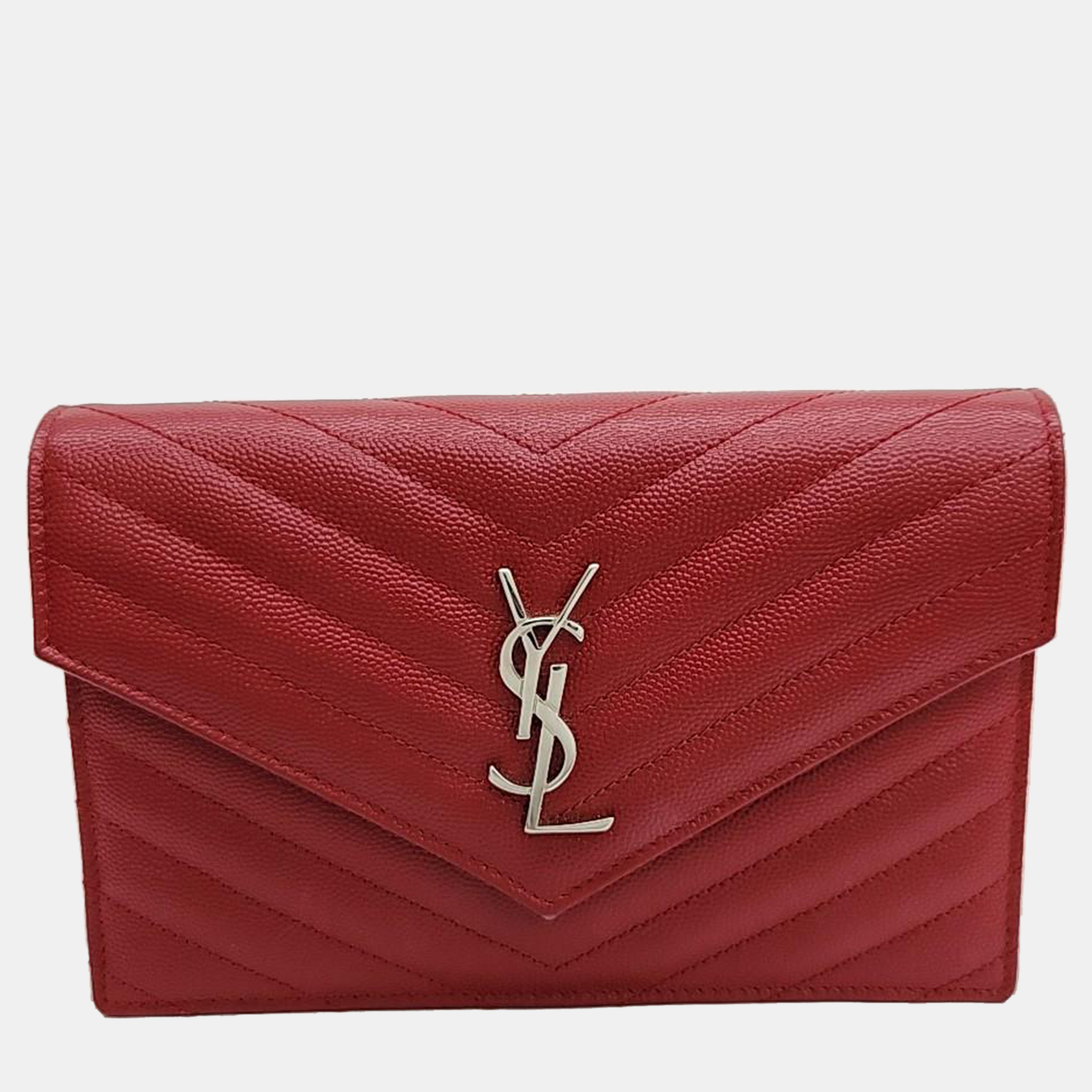 

Saint Laurent Red Leather Cassandra Mini Crossbody Bag