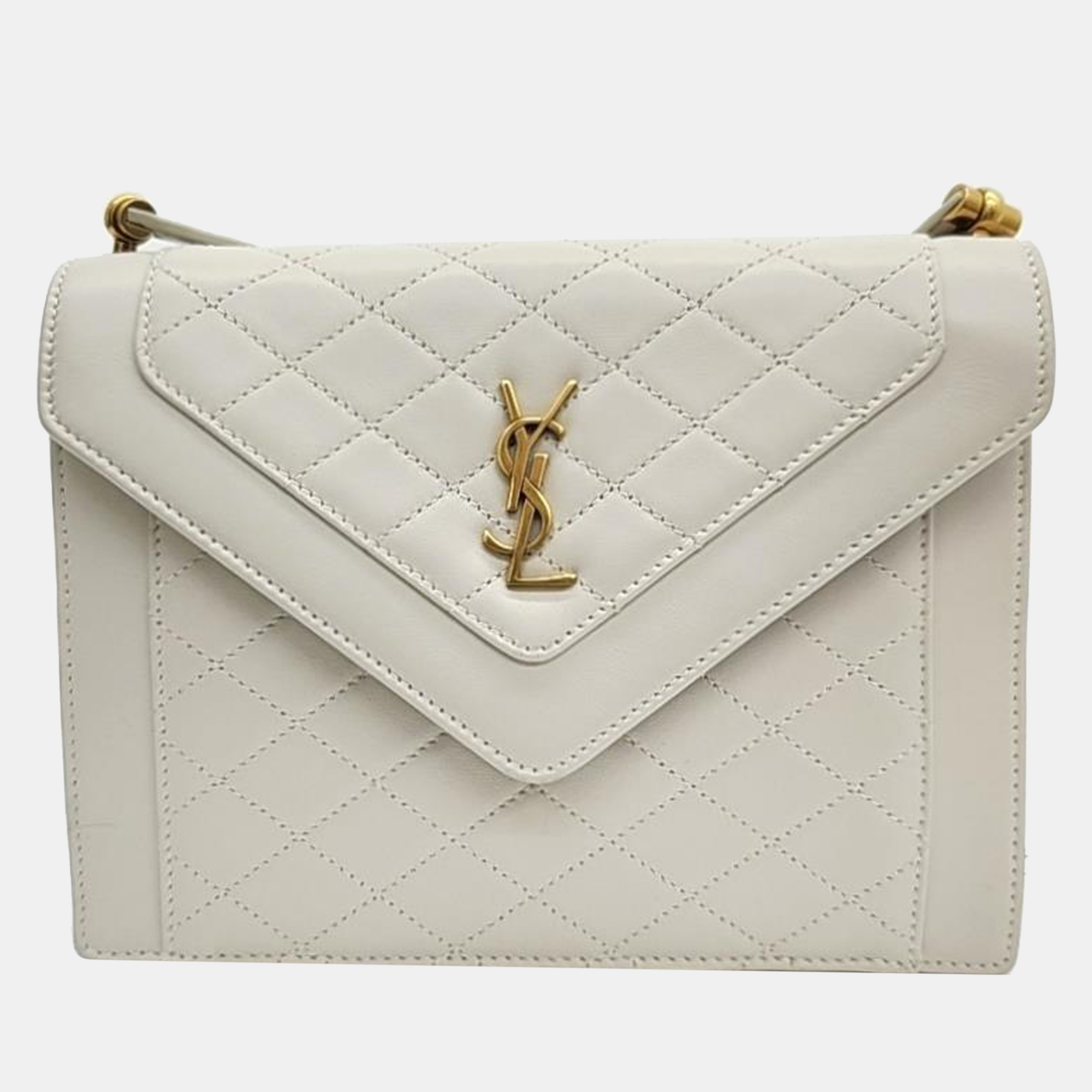 

Saint Laurent White Leather Gaby Mini Satchel