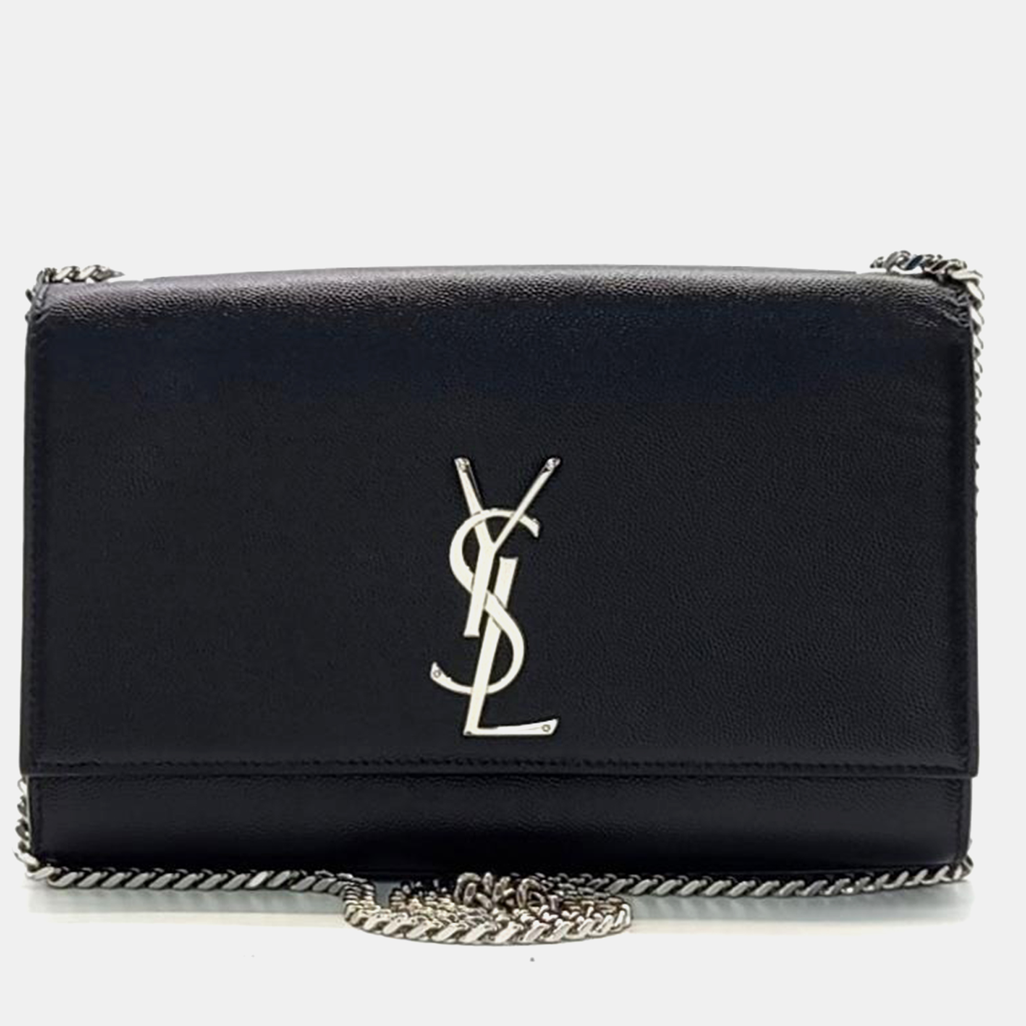 

Saint Laurent Monogram Chain Shoulder Bag, Black