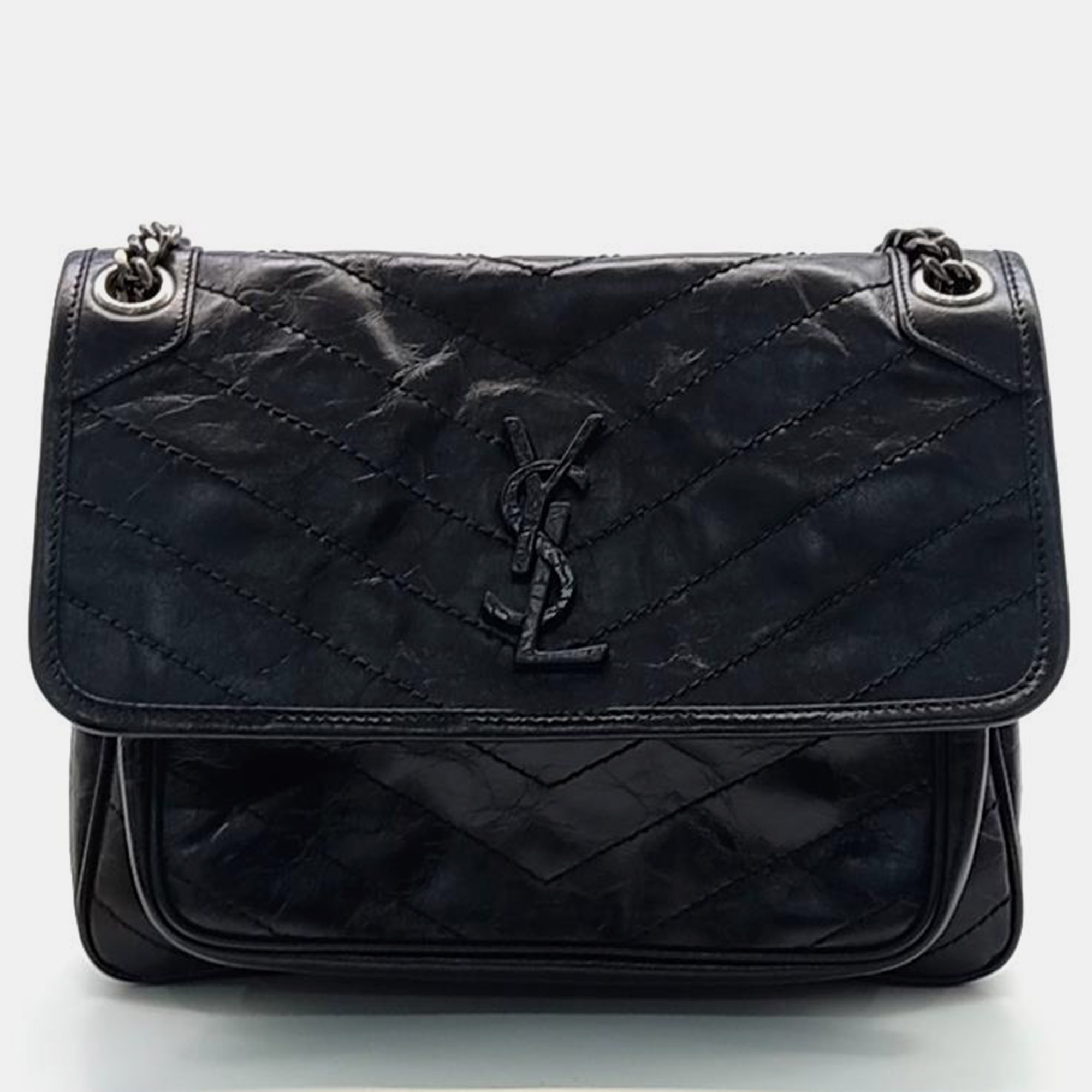 

Saint Laurent Nikki Monogram Shoulder Bag, Black