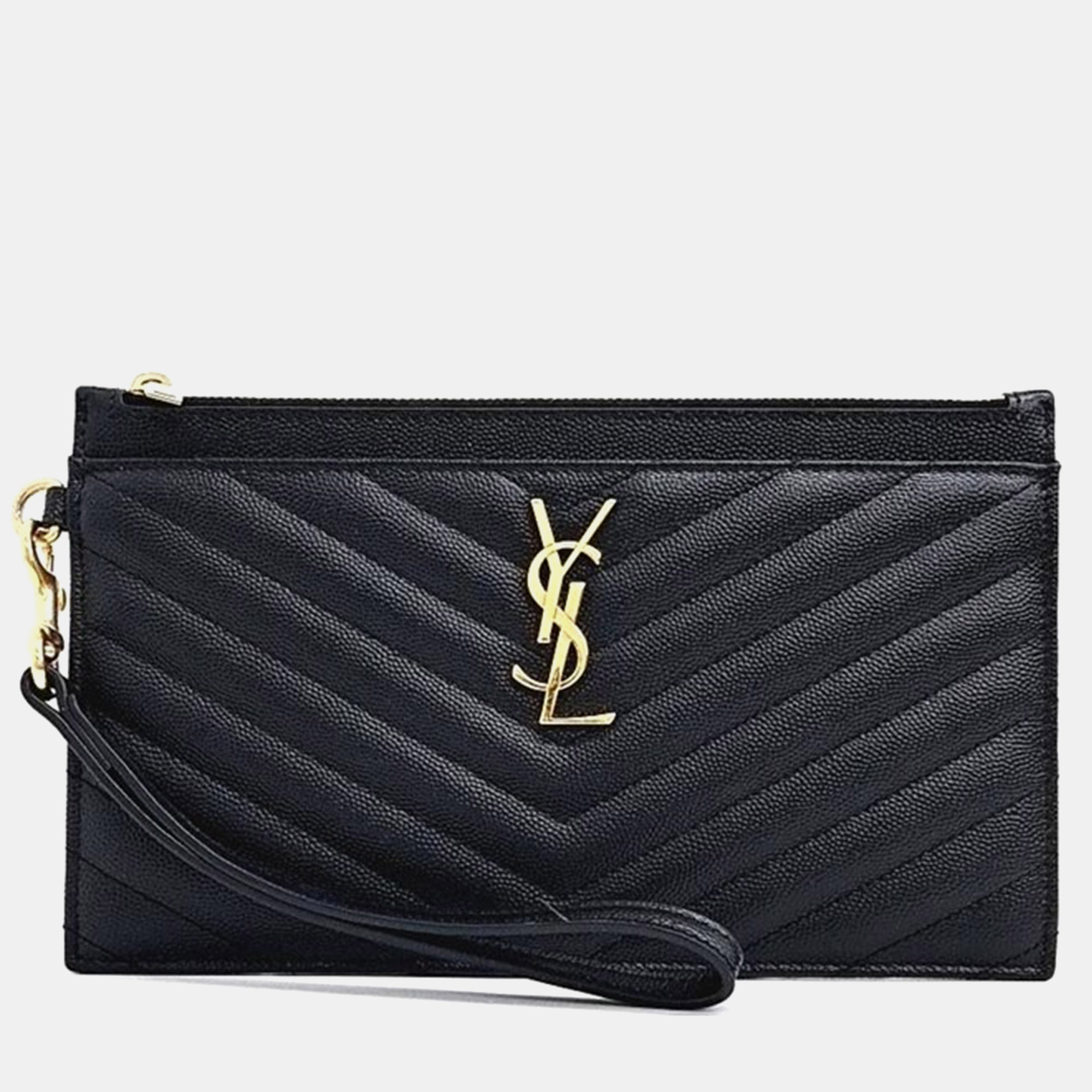 

Saint Laurent Monogram Bill Clutch, Black