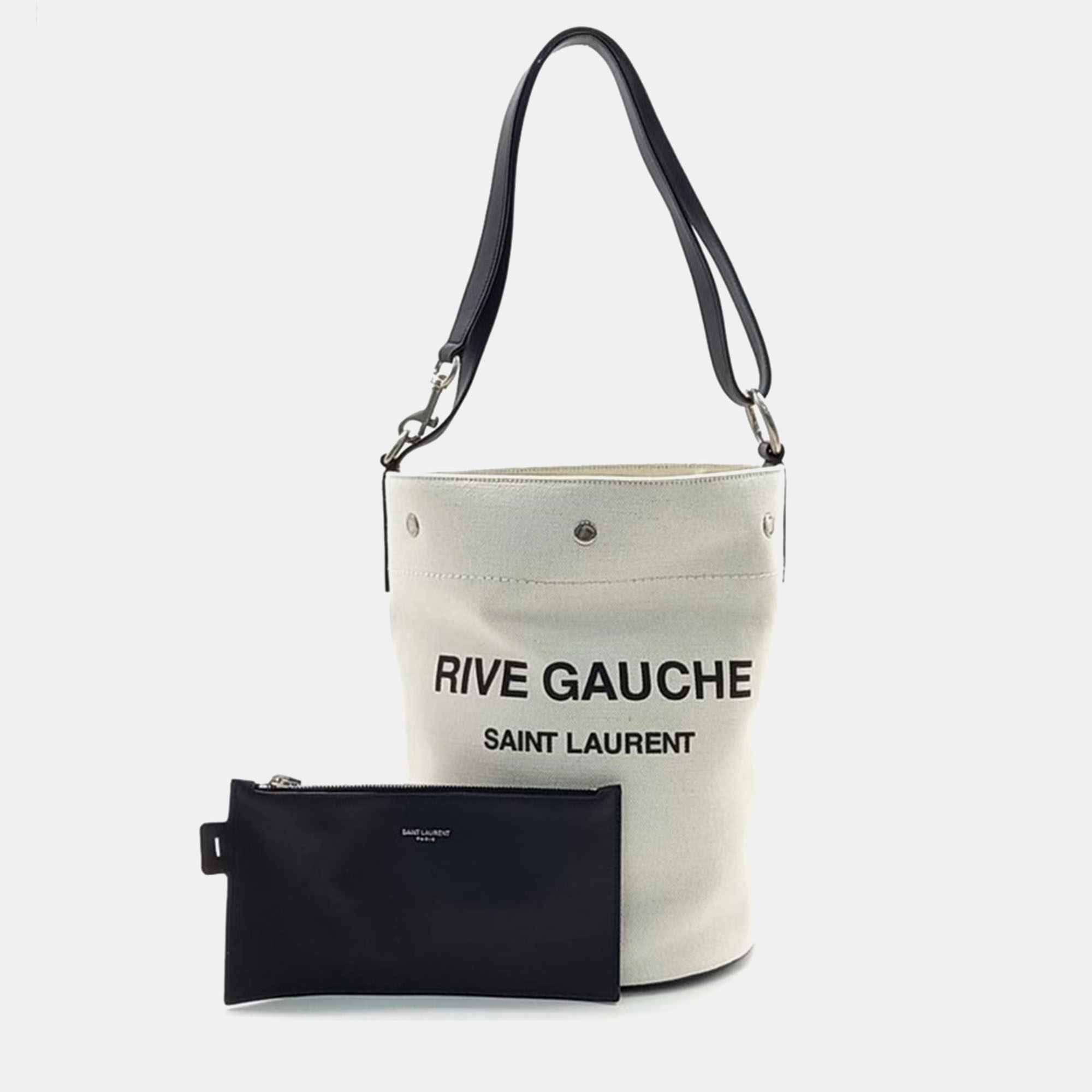 

Saint Laurent Rive Gauche Bucket Bag, Beige