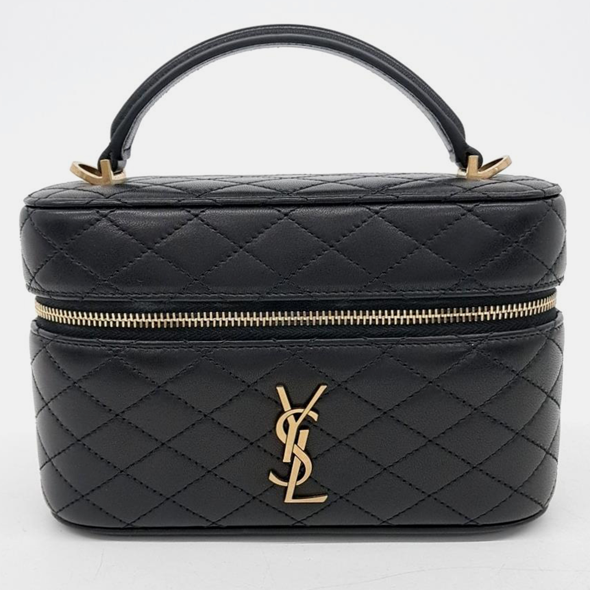 

Saint Laurent Gabi Top Handle Vanity Bag, Black