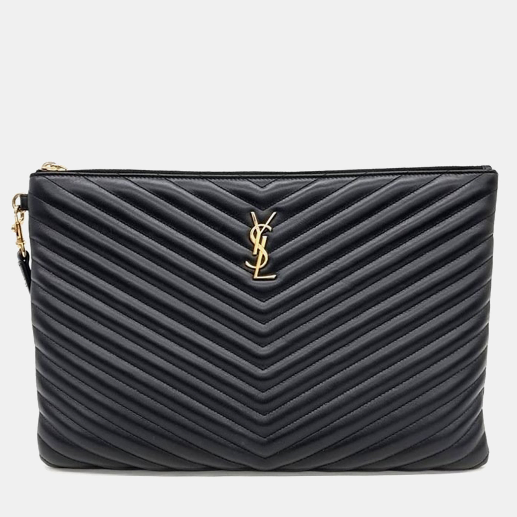 

Saint Laurent Monogram Clutch, Black