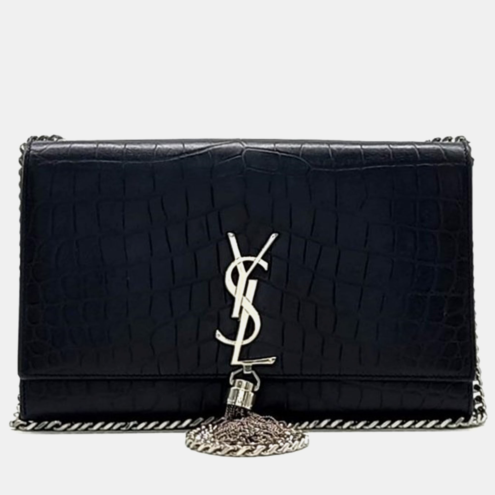 

Saint Laurent Monogram Kate Chain Shoulder Bag, Black