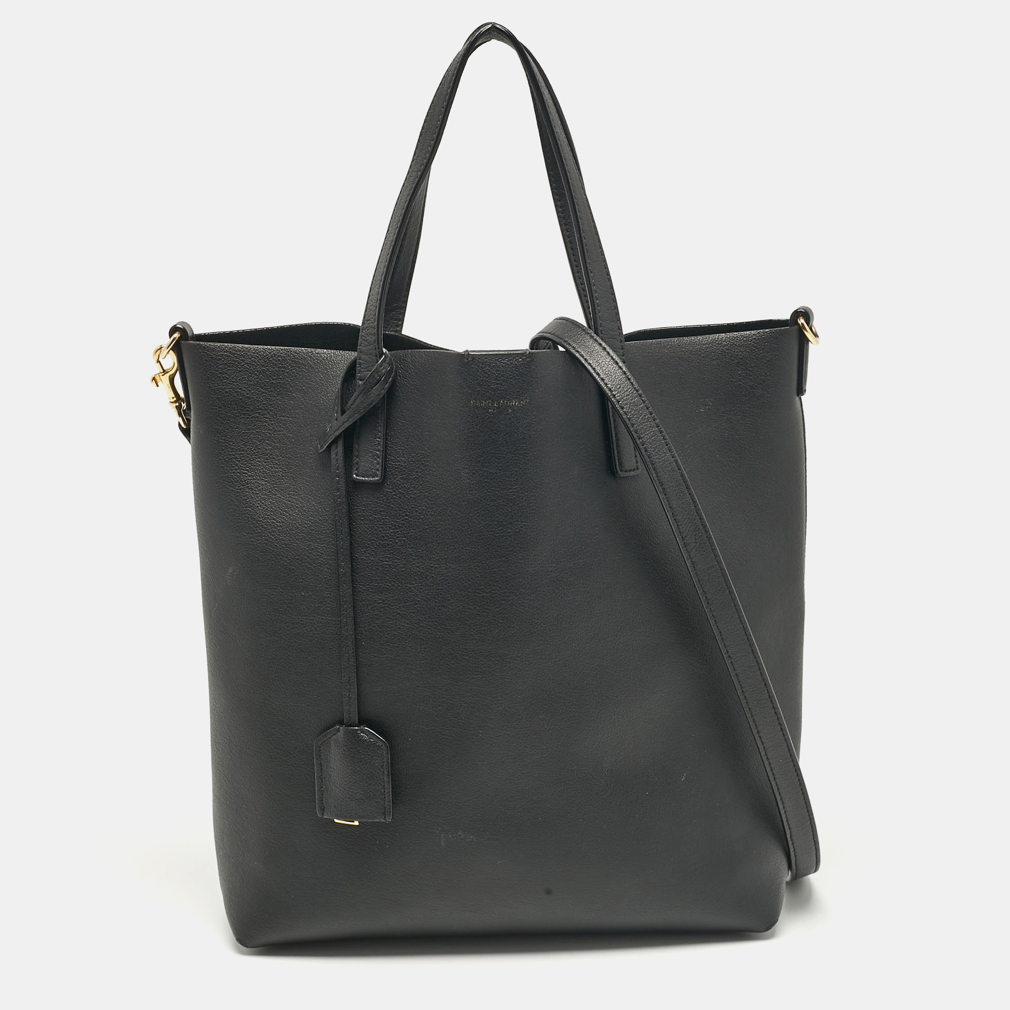 

Saint Laurent Black Leather Toy Shopper Tote