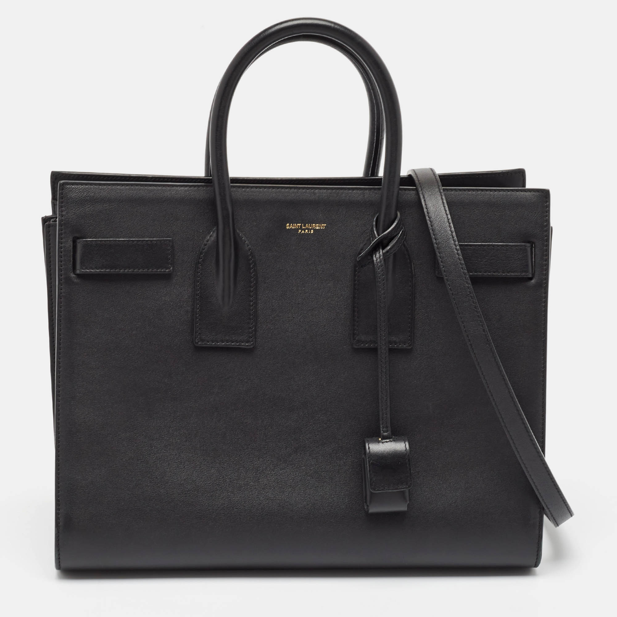 

Saint Laurent Black Leather  Classic Sac De Jour Tote