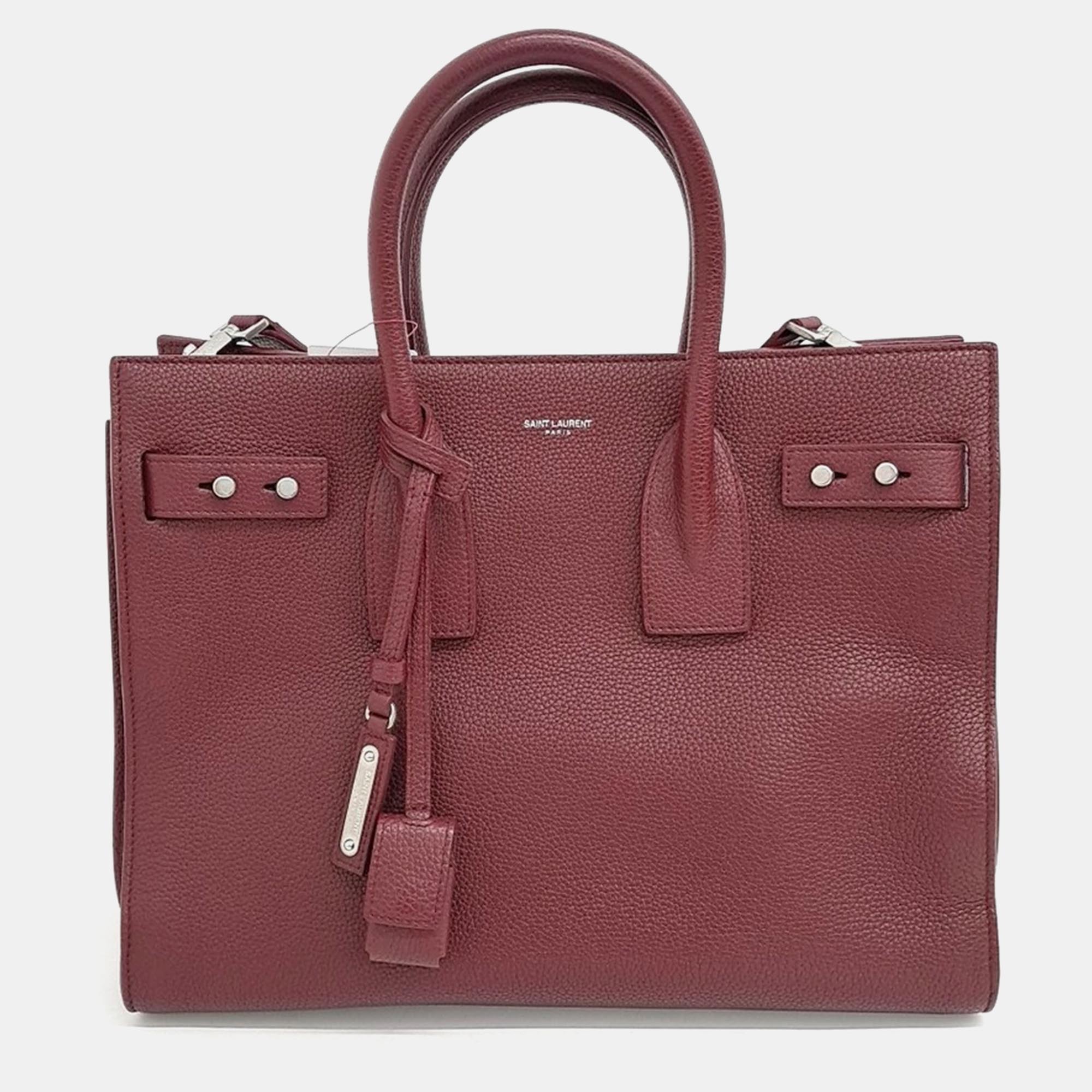 

Saint Laurent Supple Sac Dejour Small bag, Burgundy