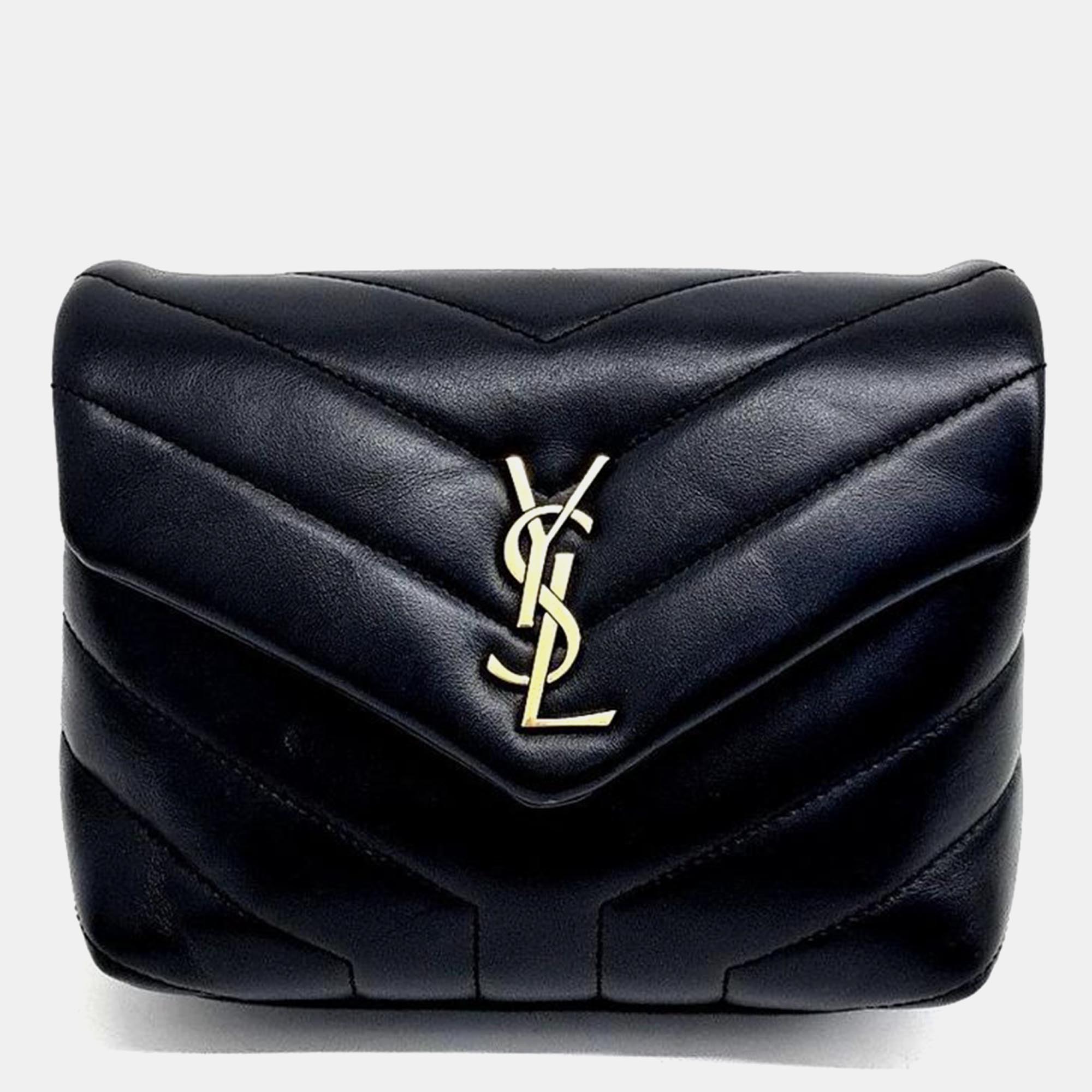 

Saint Laurent Monogram Lulu Toy CrossBody Bag, Black