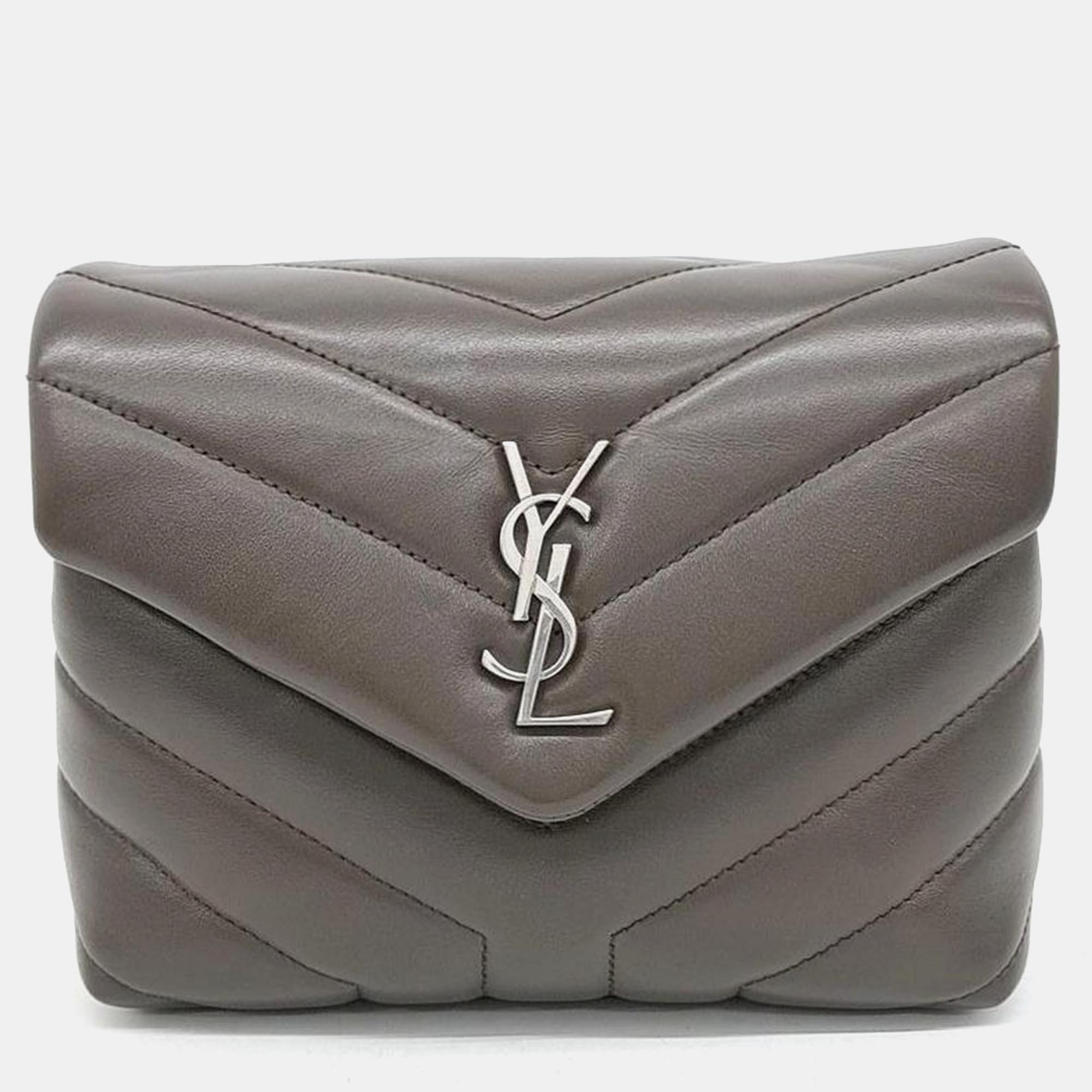 

Saint Laurent Monogram Lulu Toy CrossBody Bag, Brown