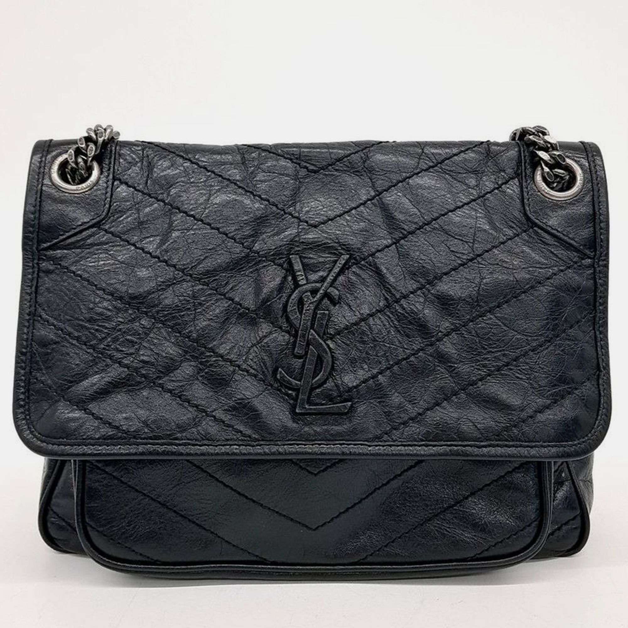 

Saint Laurent Nikki Monogram Shoulder Bag, Black