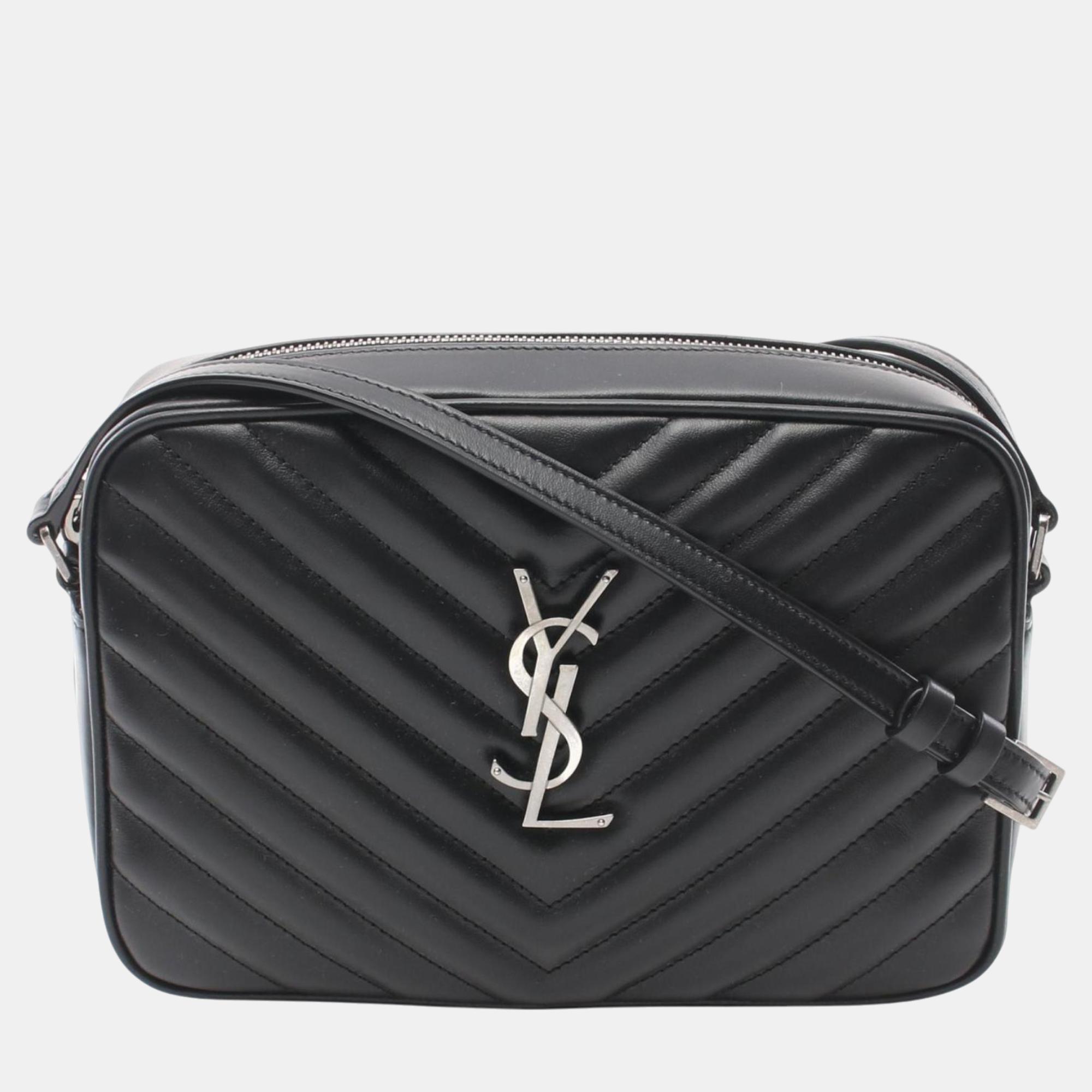 

Saint Laurent leather black LOU camera bag