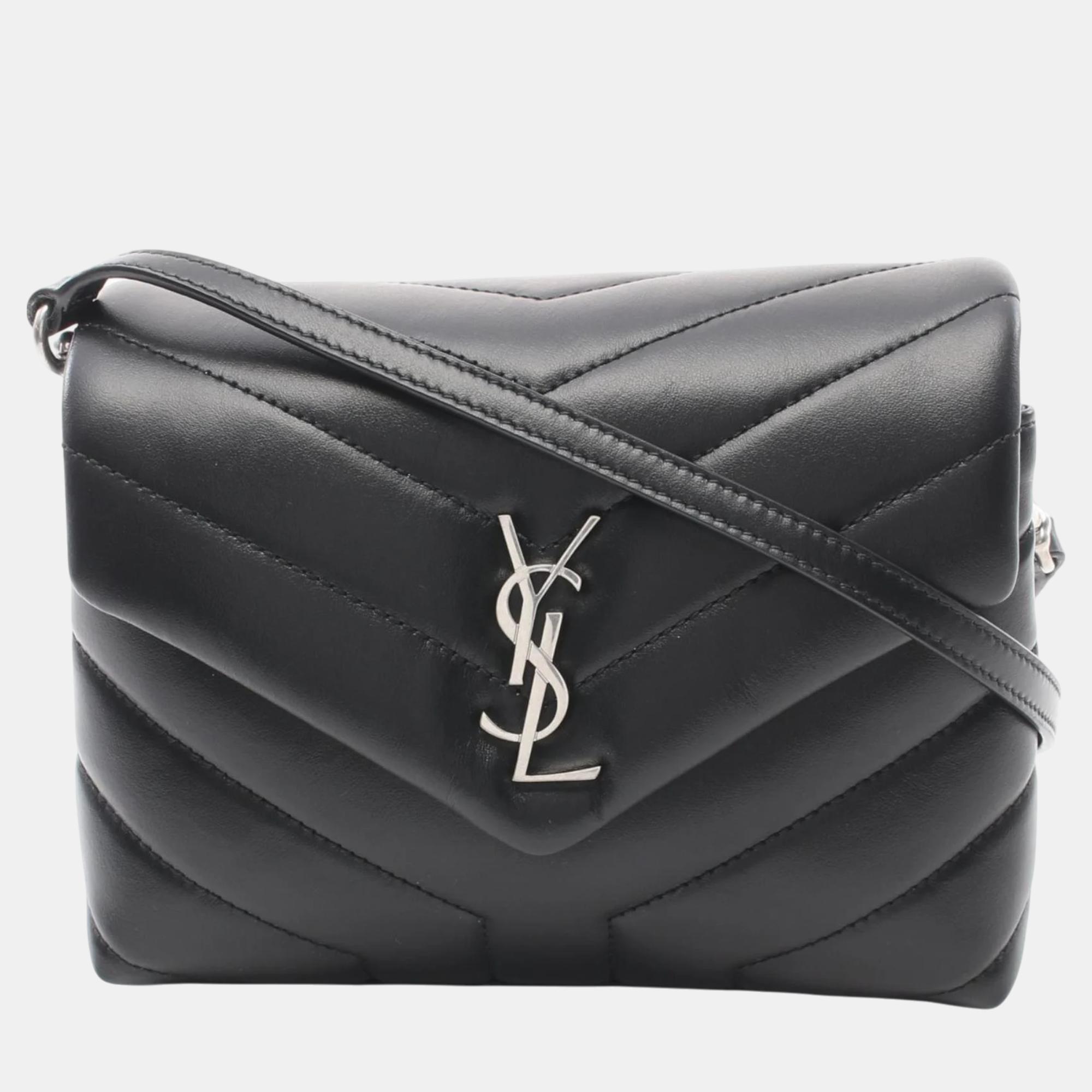 

Saint Laurent Leather Black LOULOU TOY Shoulder Bag