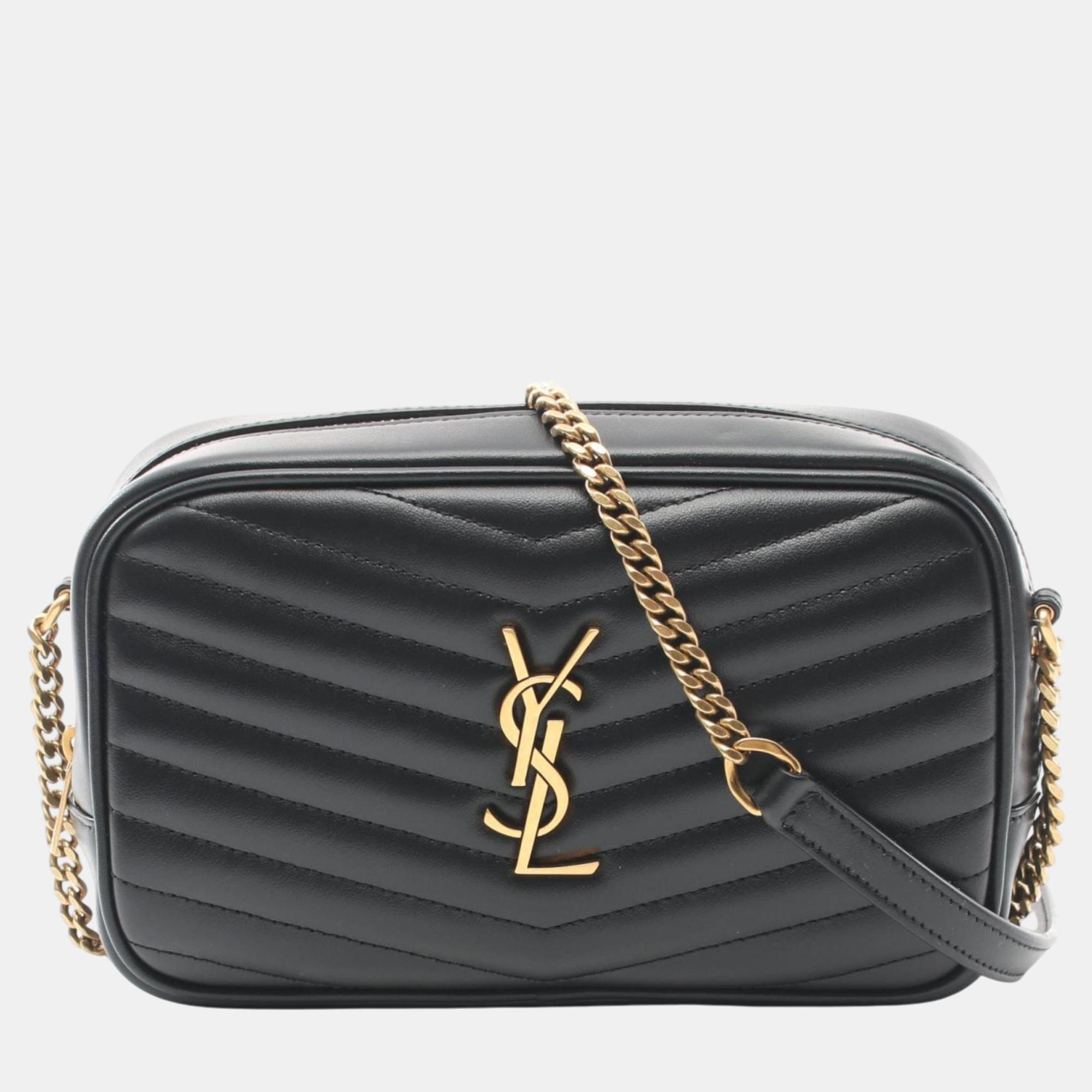 

Saint Laurent Leather Black LOU Bag