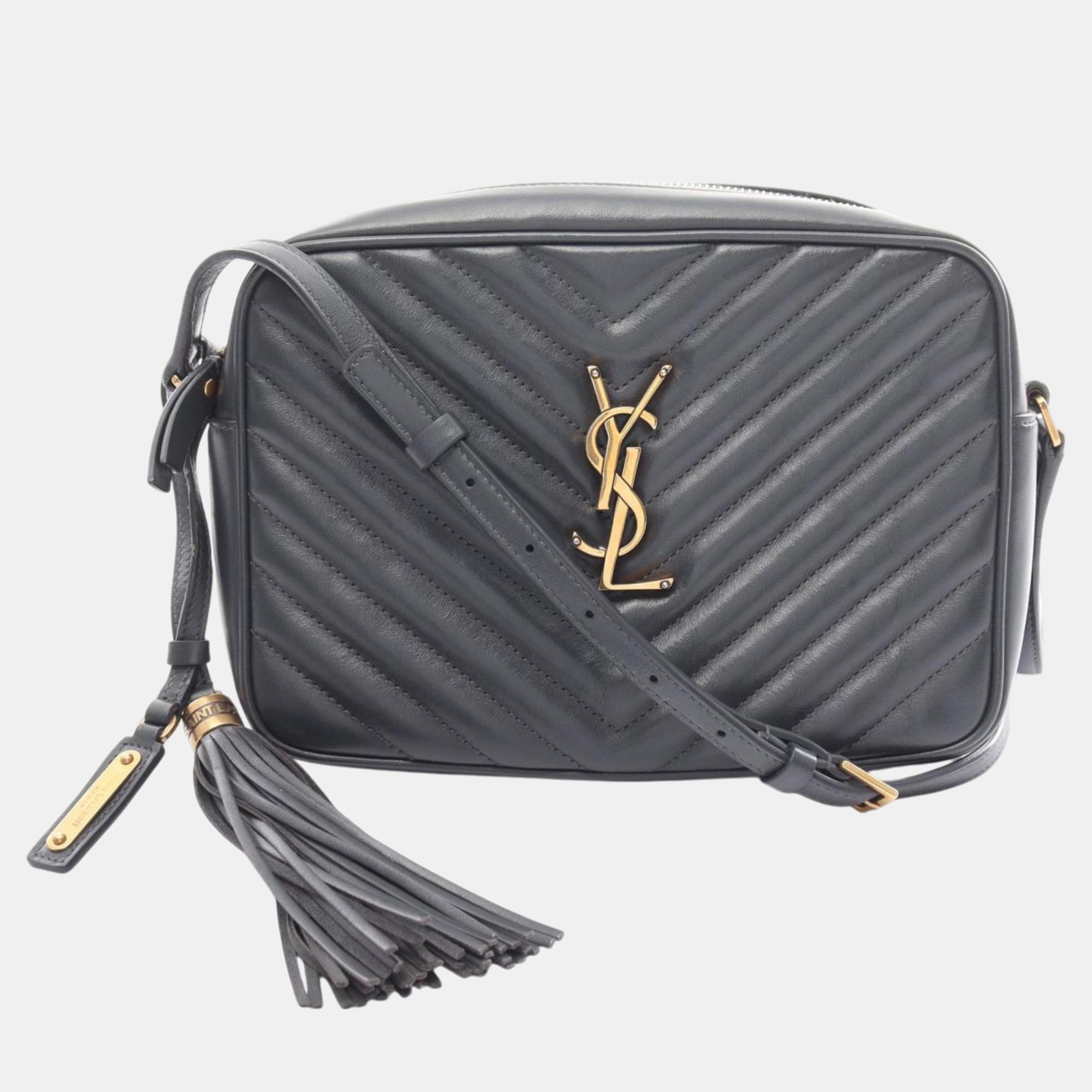 

Yves Saint Laurent Leather Grey LOU Monogram Shoulder Bag