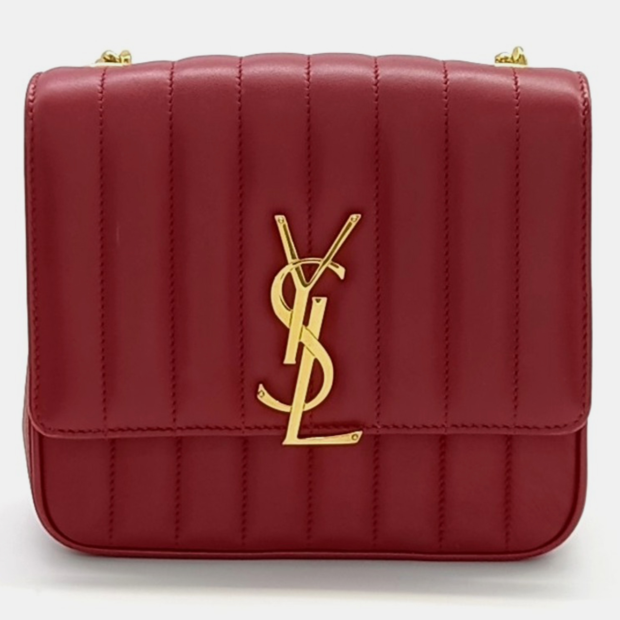 

Saint Laurent Paris Red Leather Vicky Bag