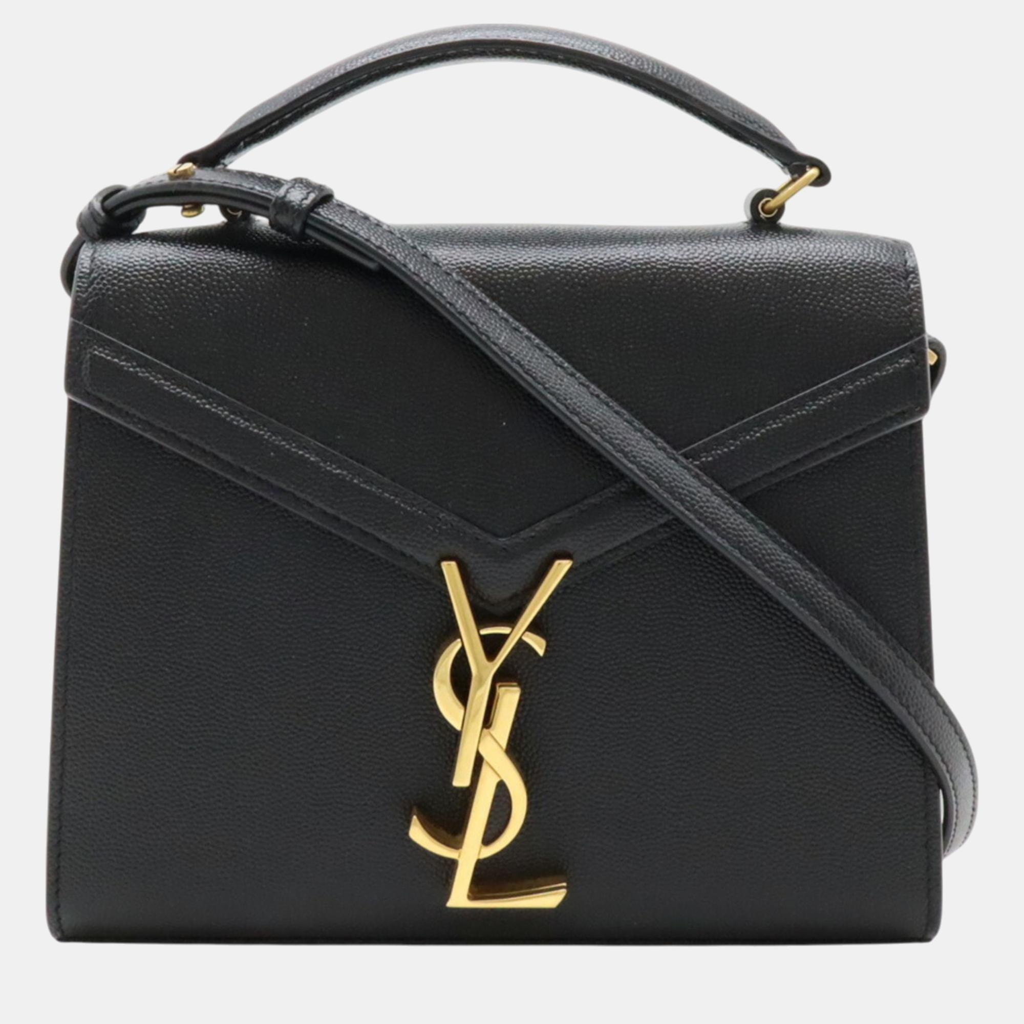 

Saint Laurent Paris Black Leather Cassandra Shoulder Bag