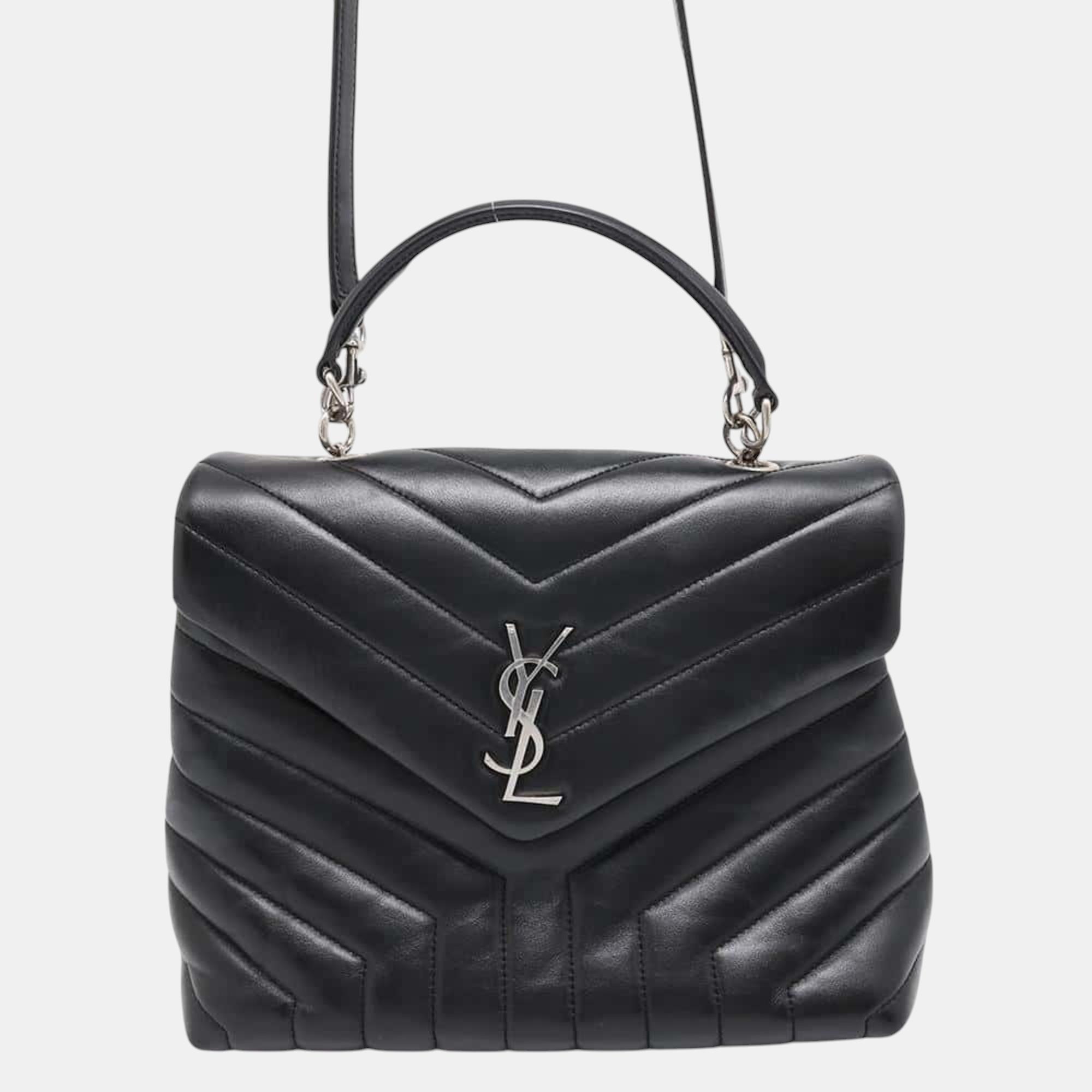 

Yves Saint Laurent Handbag Lulu Leather Shoulder Bag Black