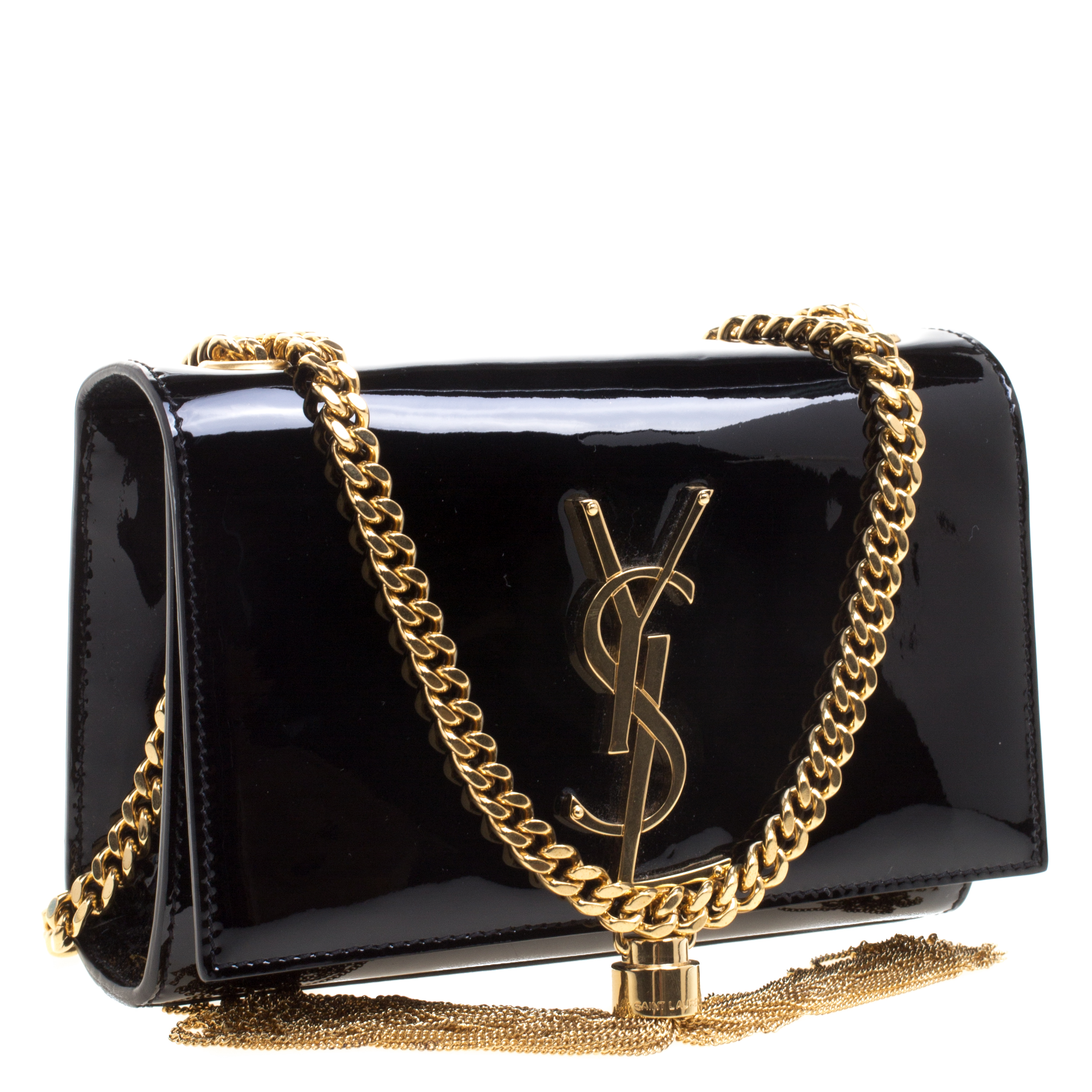 ysl black patent leather bag