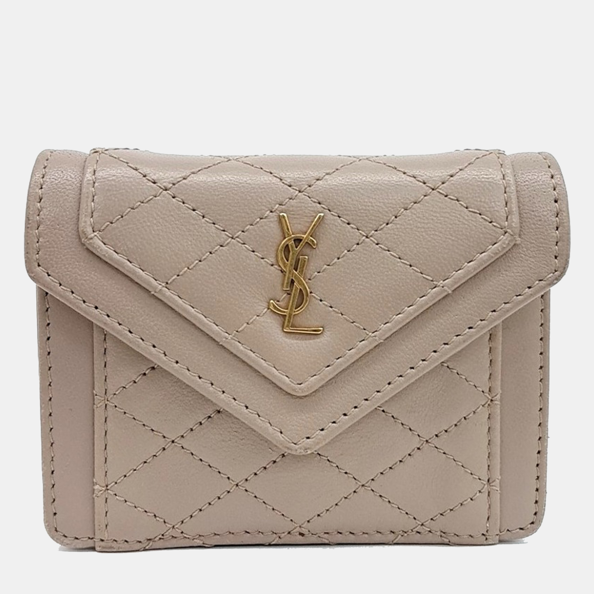 

Saint Laurent Paris Beige Leather Gabi Micro Shoulder Bag