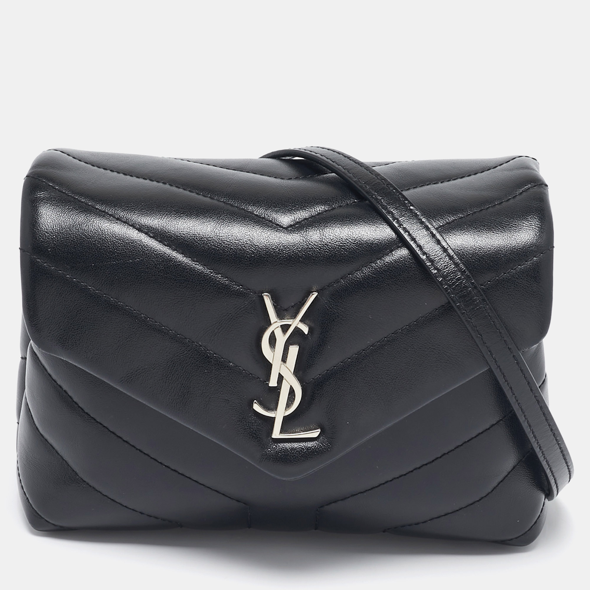 

Saint Laurent Black Quilted Leather Toy Loulou Crossbody Bag