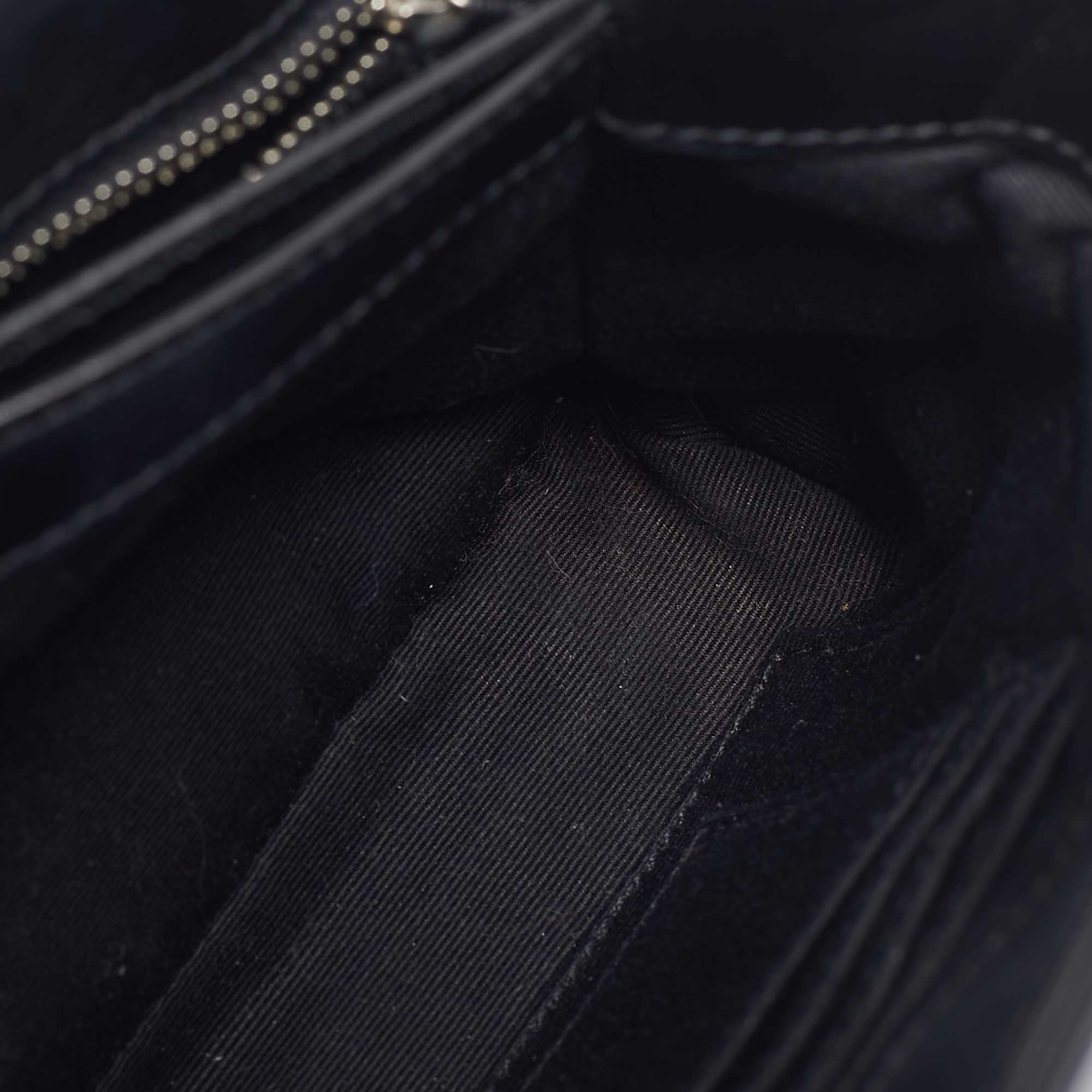 Saint Laurent Black Quilted Leather Toy Loulou Crossbody Bag 