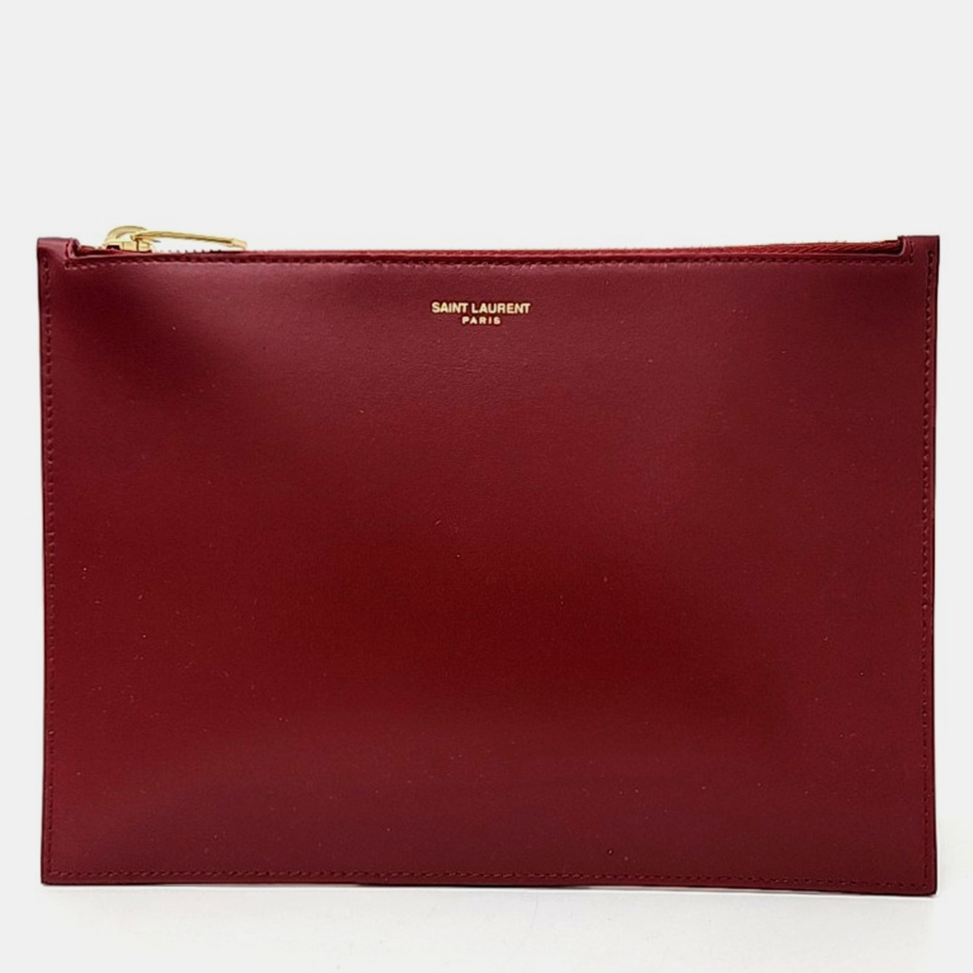 

Saint Laurent Paris Red Leather Clutch