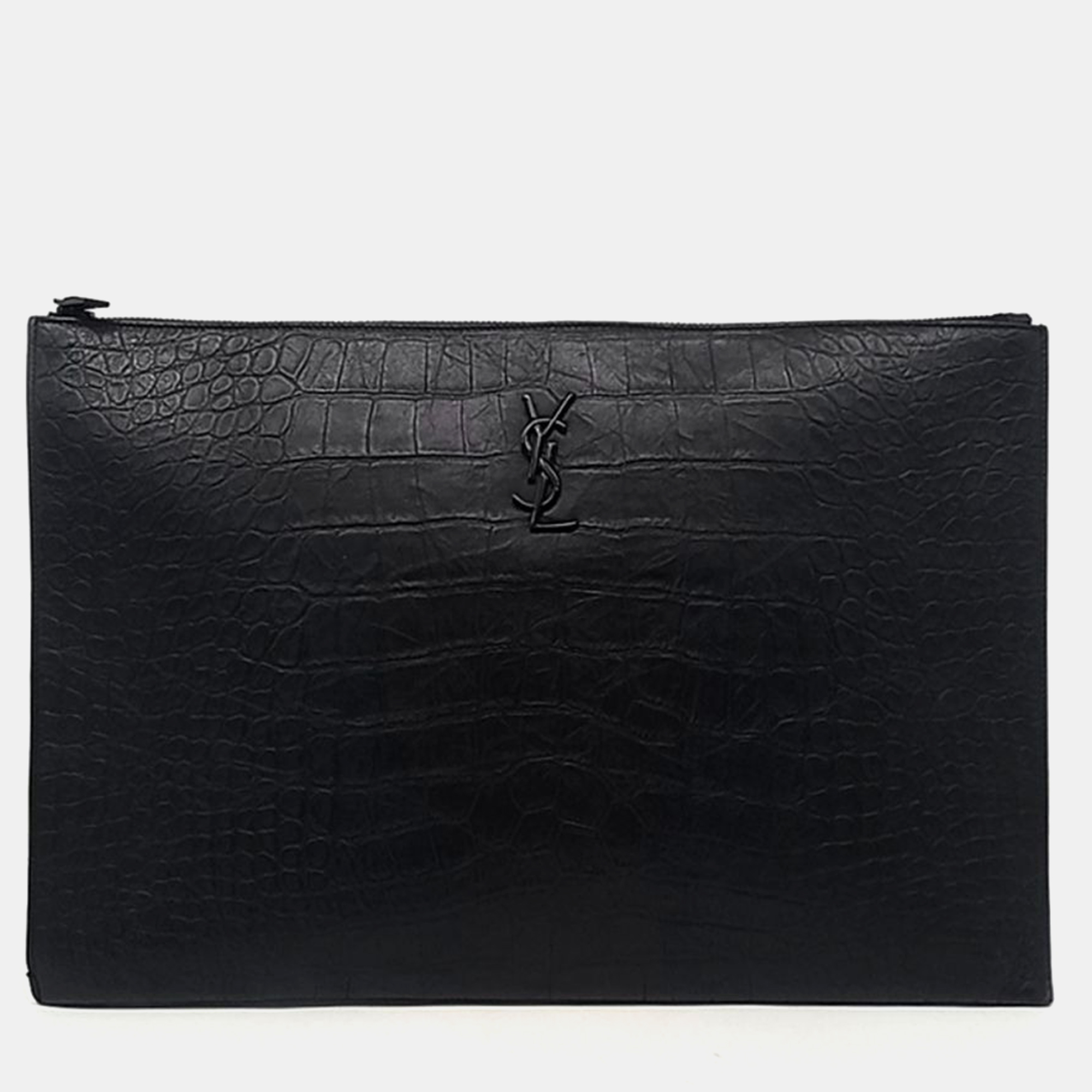 

Saint Laurent Paris Black Leather clutch