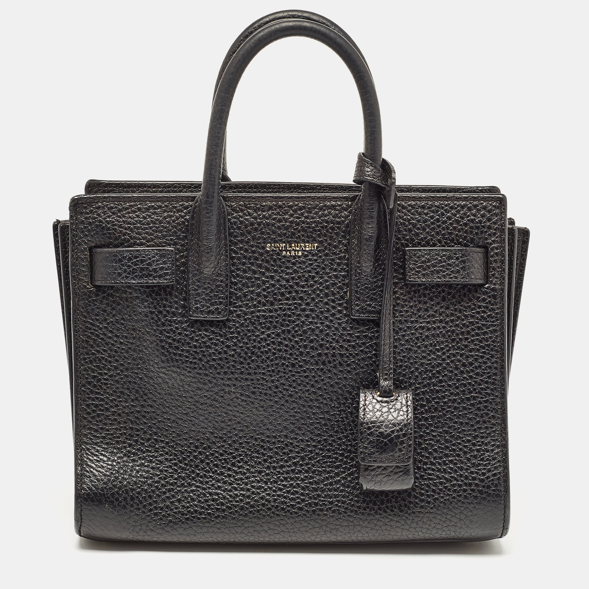 

Saint Laurent Black Leather Nano Classic Sac De Jour Tote