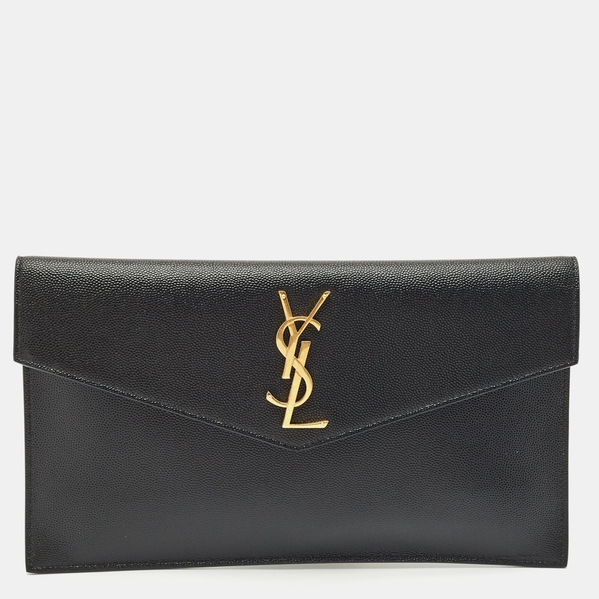 

Saint Laurent Black Leather Uptown Pouch