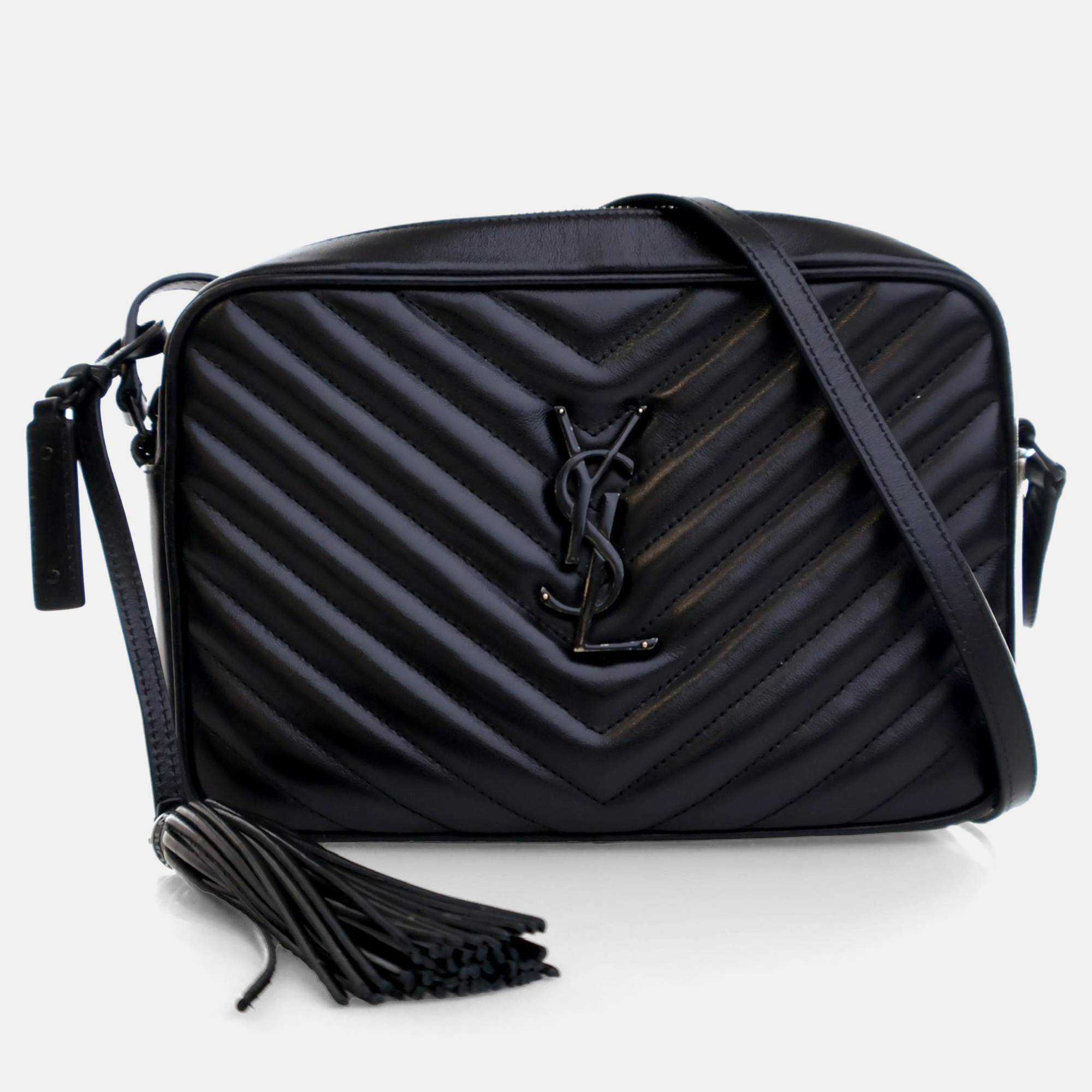 

Saint Laurent Medium Calfskin Lou Camera Bag, Black