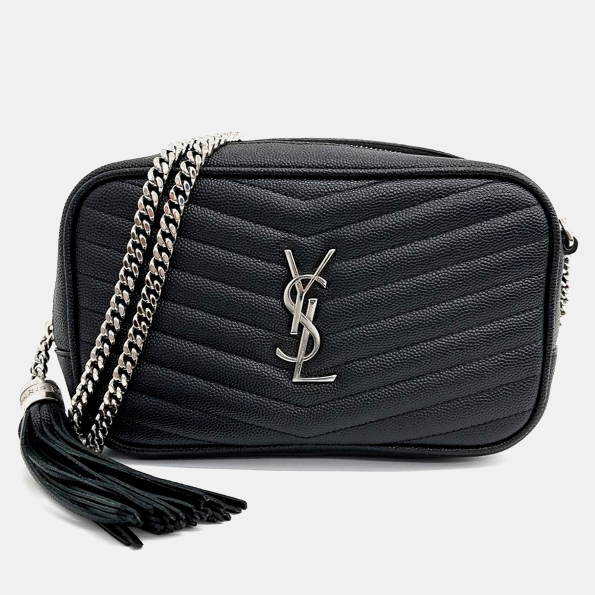 

Saint Laurent Paris Black Leather Lou Camera Bag