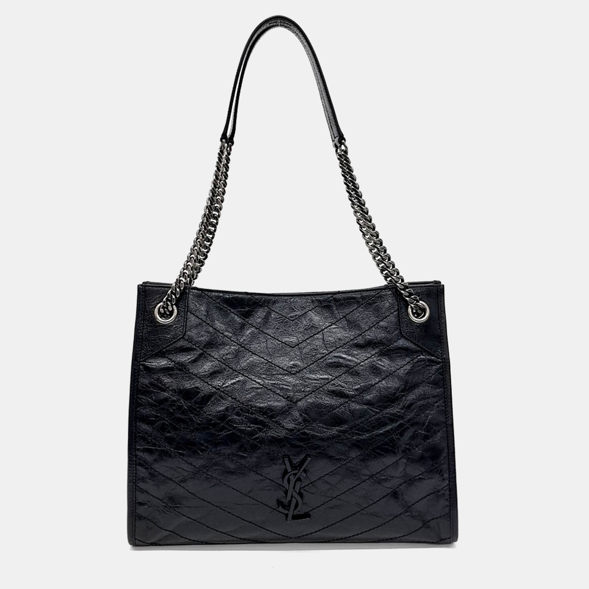 

Saint Laurent Paris Black Leather Niki Shopping Bag Medium