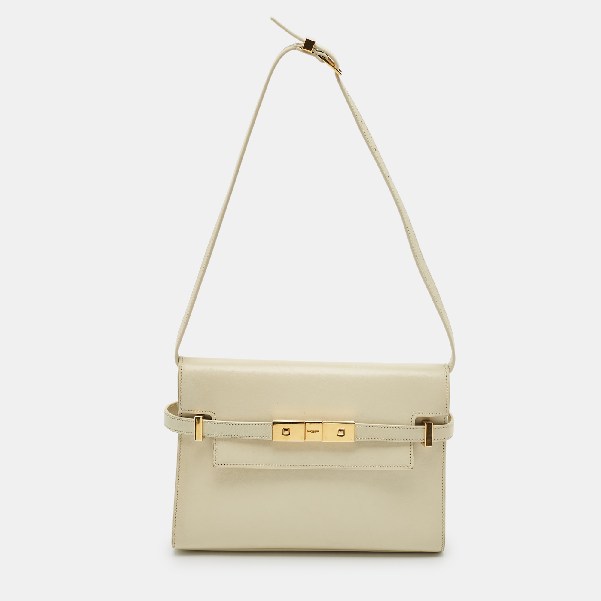 

Saint Laurent Light Beige Leather  Manhattan Shoulder Bag