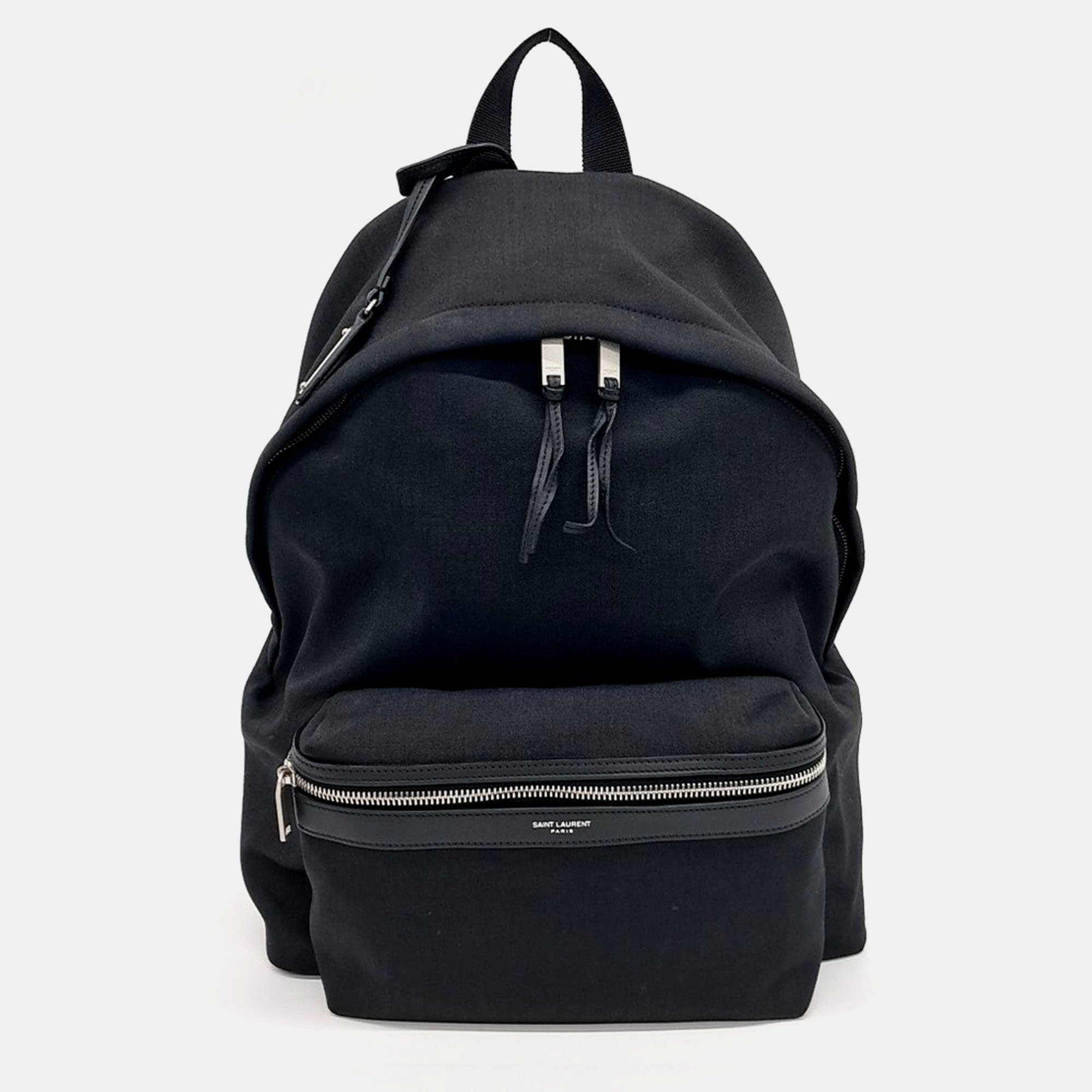 

Saint Laurent Paris Black Fabric City Backpack