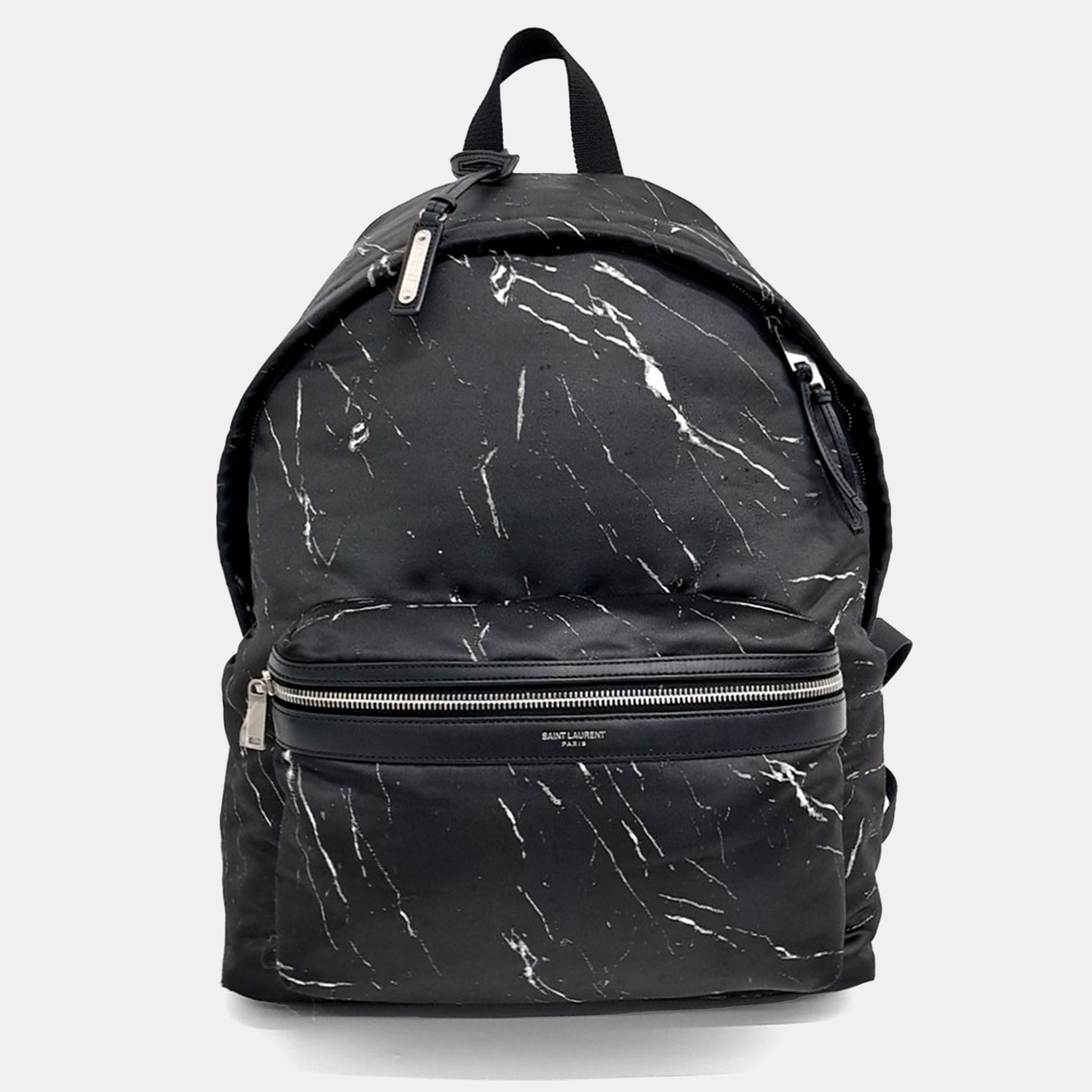 

Saint Laurent Paris Black Fabric City Backpack