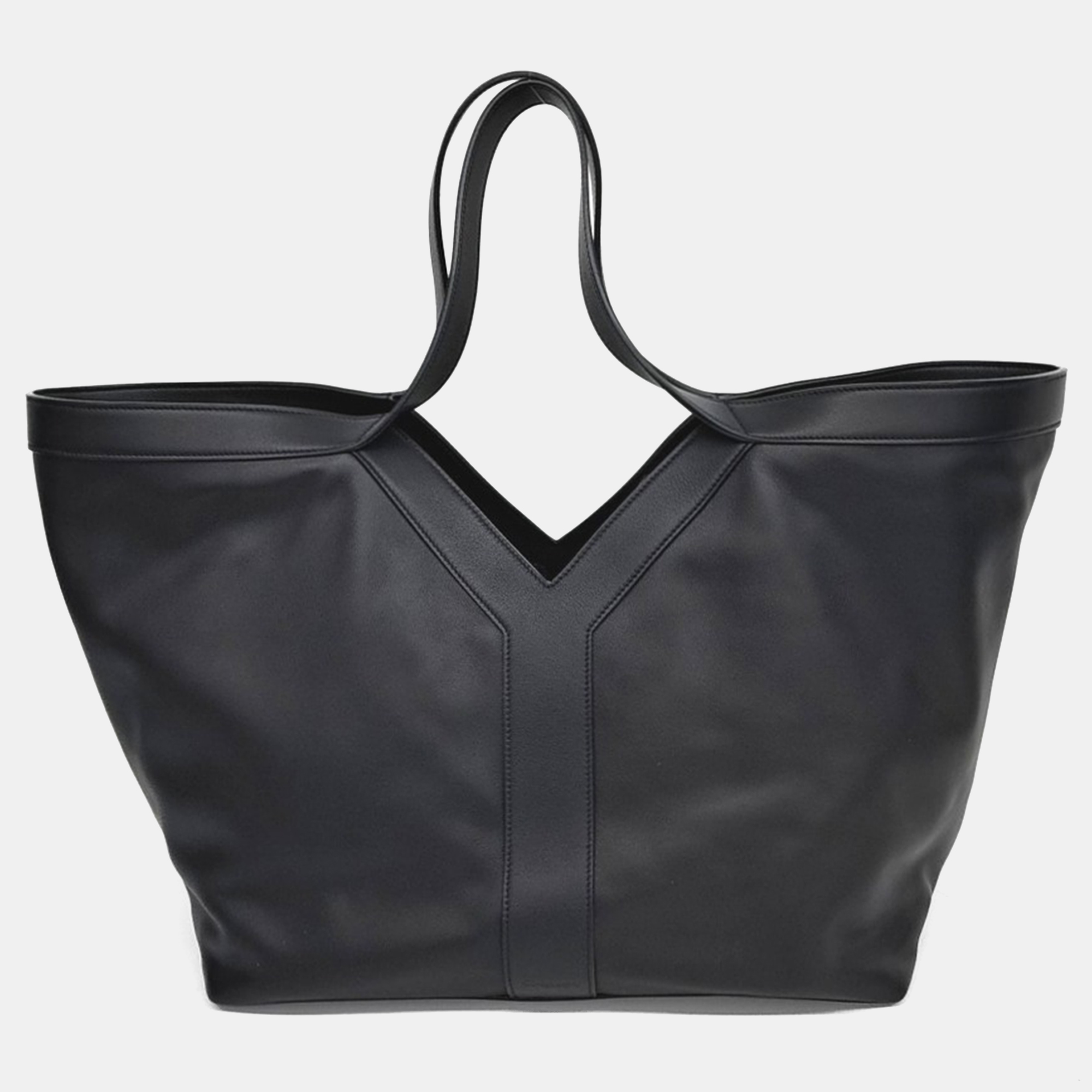 

Saint Laurent Paris Black Leather Y Tote