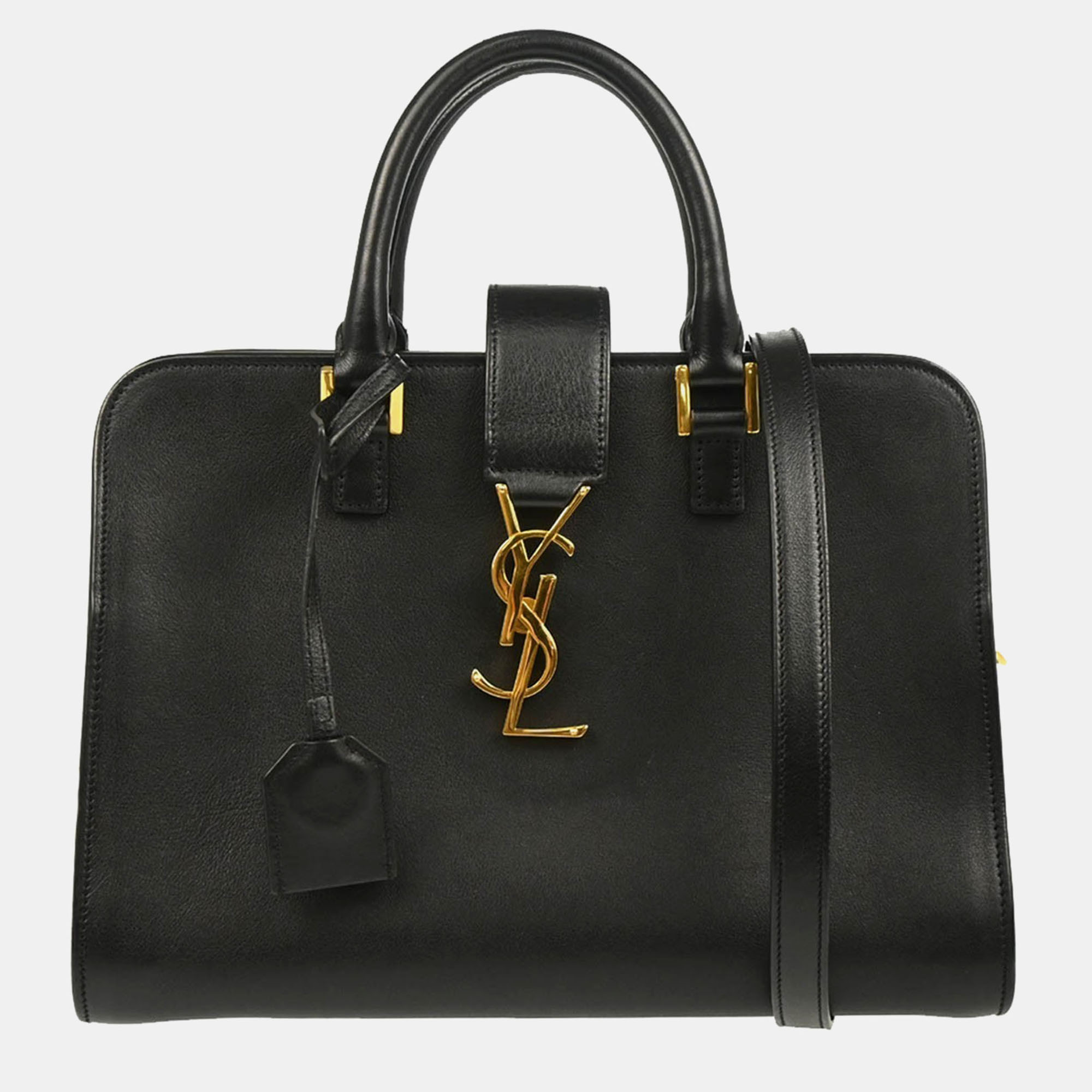 

Saint Laurent Baby Cabas Black Leather Handbag