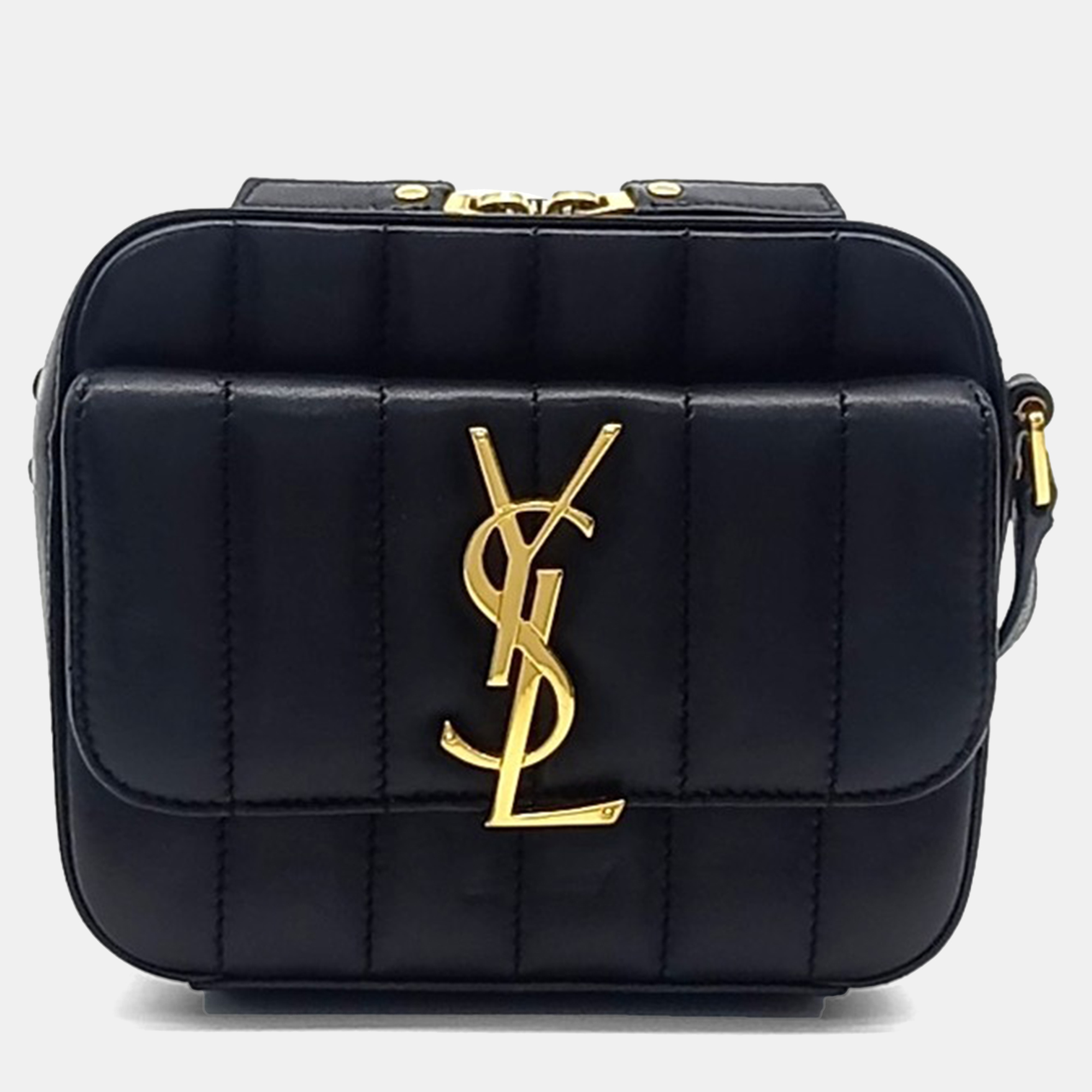 

Saint Laurent Paris Black Leather Vicky Toy Camera Crossbody Bag