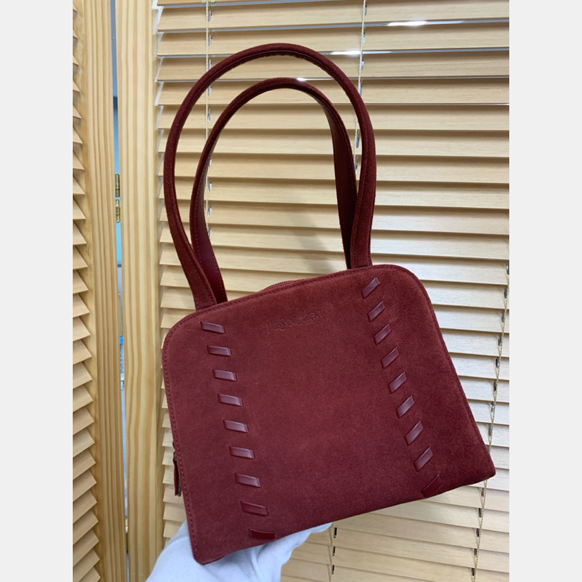 

Yves Saint Laurent Vintage Red Suede Shoulder Bag