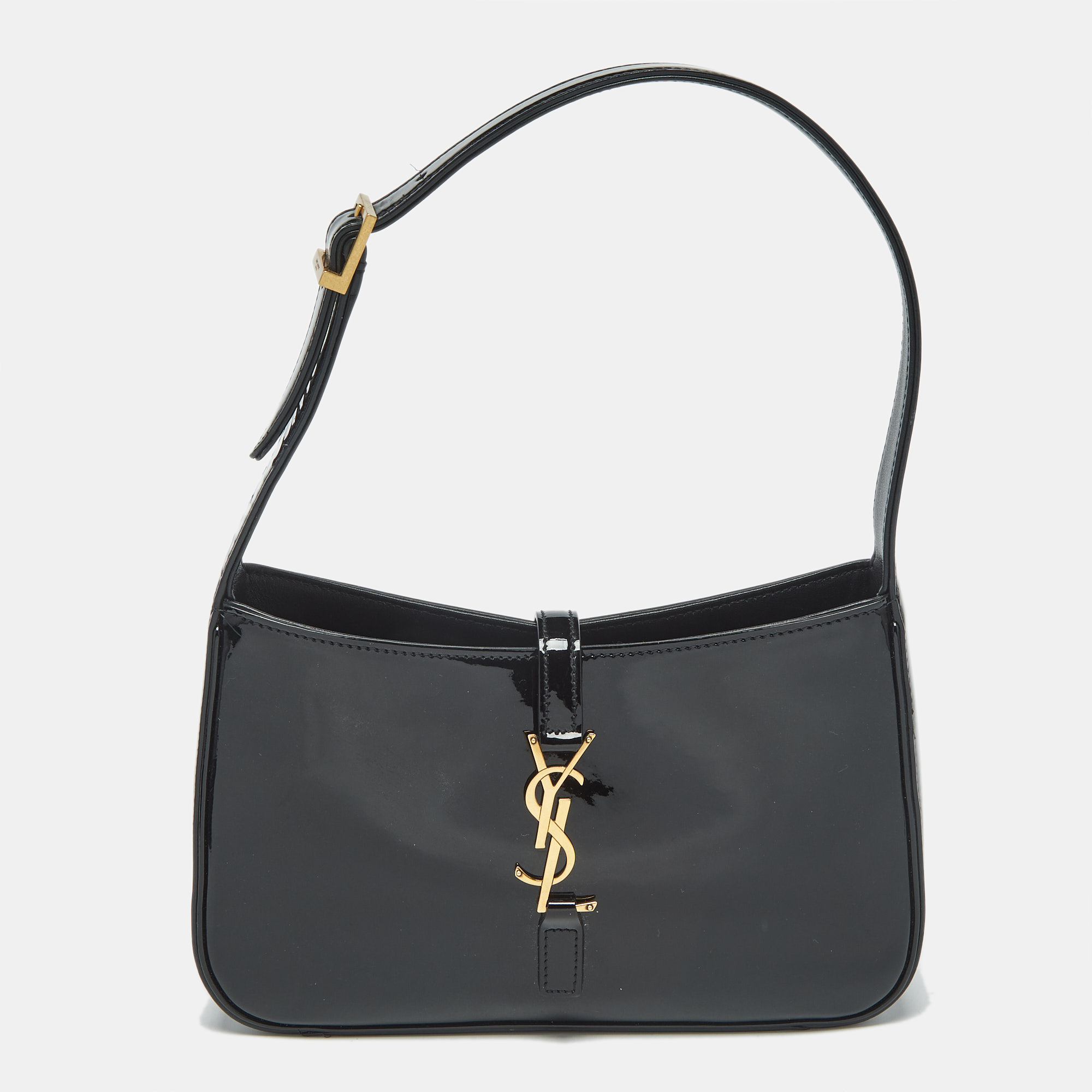 

Saint Laurent Black Patent Leather LE 5 À 7 Shoulder Bag