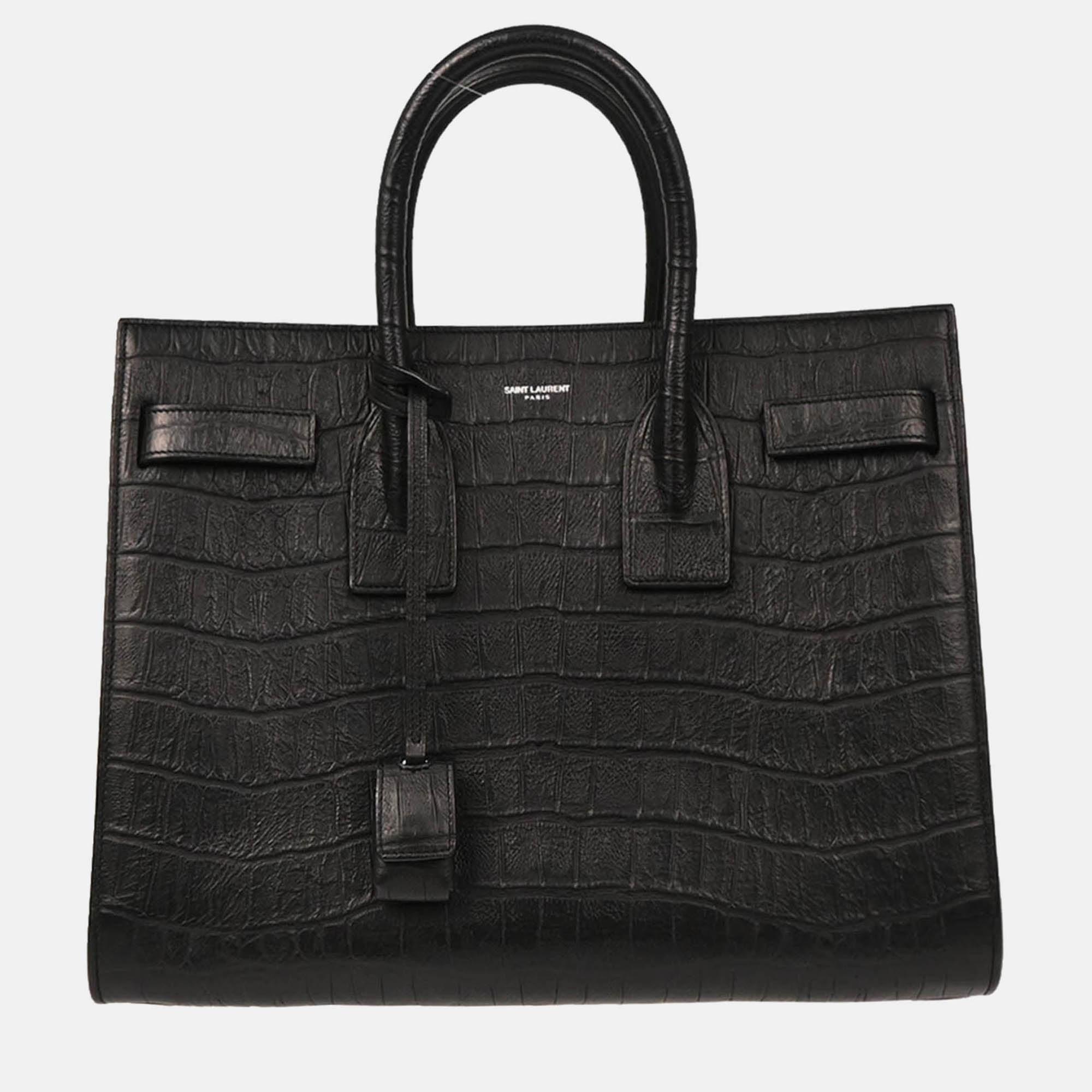 

Saint Laurent Sac de Jour Black Leather Handbag