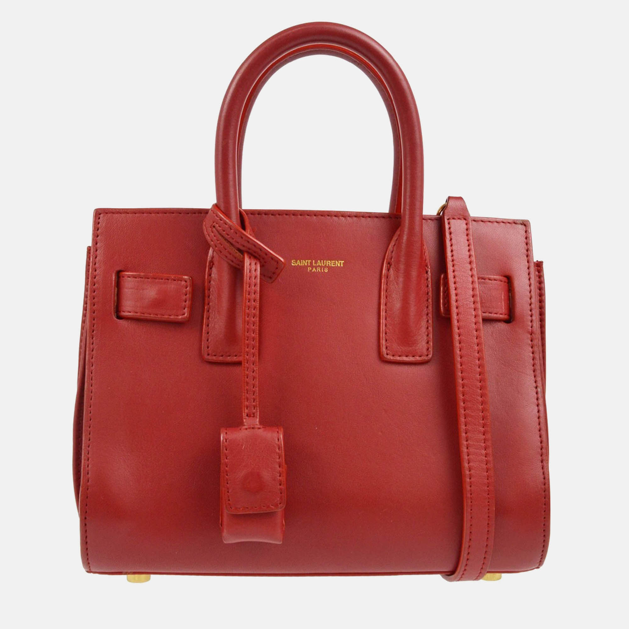 

Saint Laurent Sac de Jour Red Leather Handbag