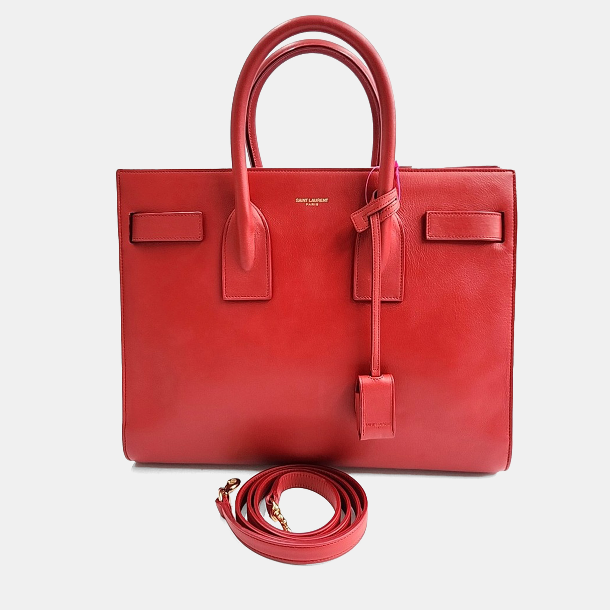 

Saint Laurent Paris Red Leather Sac de Jour Small bag